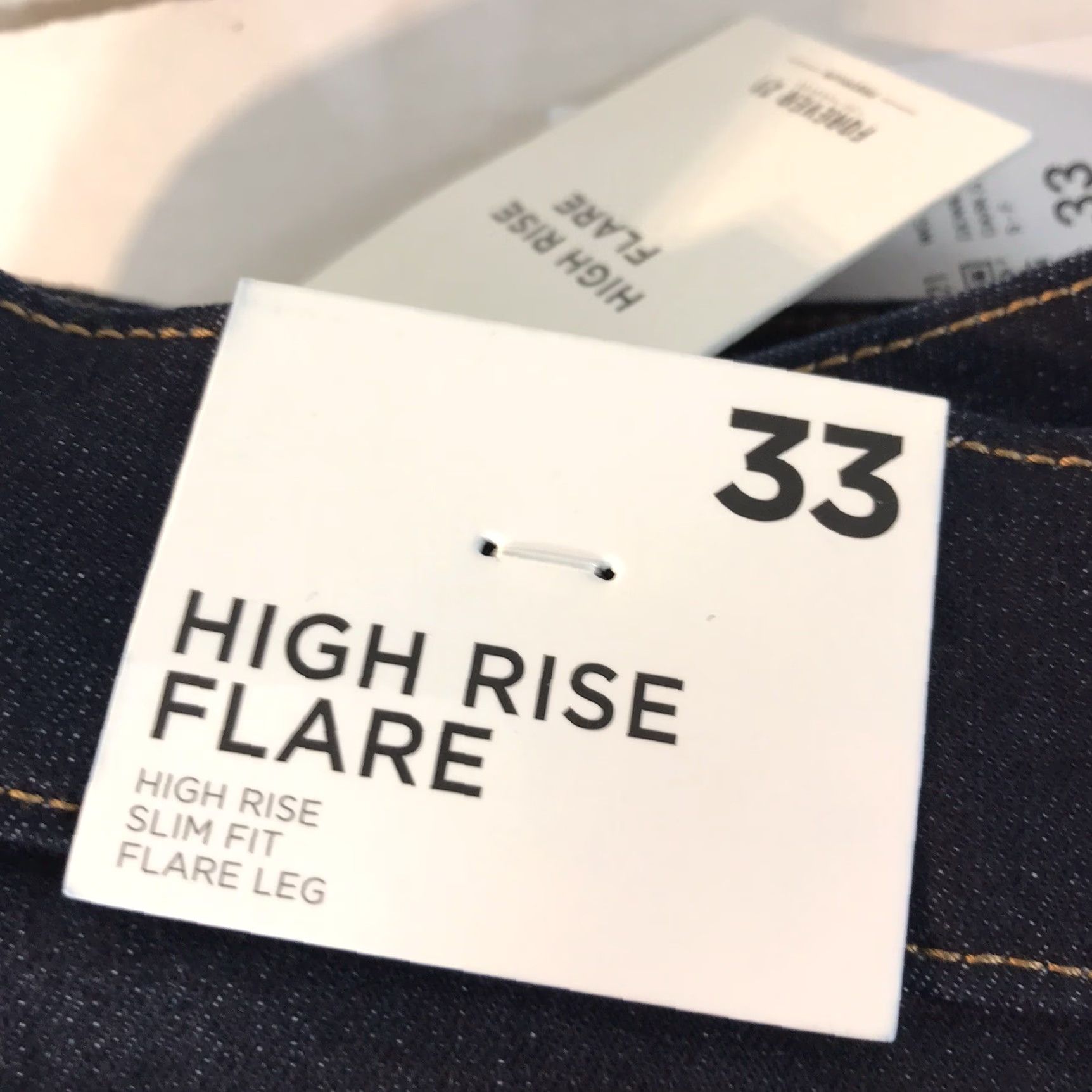 Forever 21 VINTAGE Forever 21 High Rise Flare Jeans Womens Size 33 Blue Denim Slim Fit 90s Bohemian Size 24" / US 00 / IT 34 - 3 Thumbnail