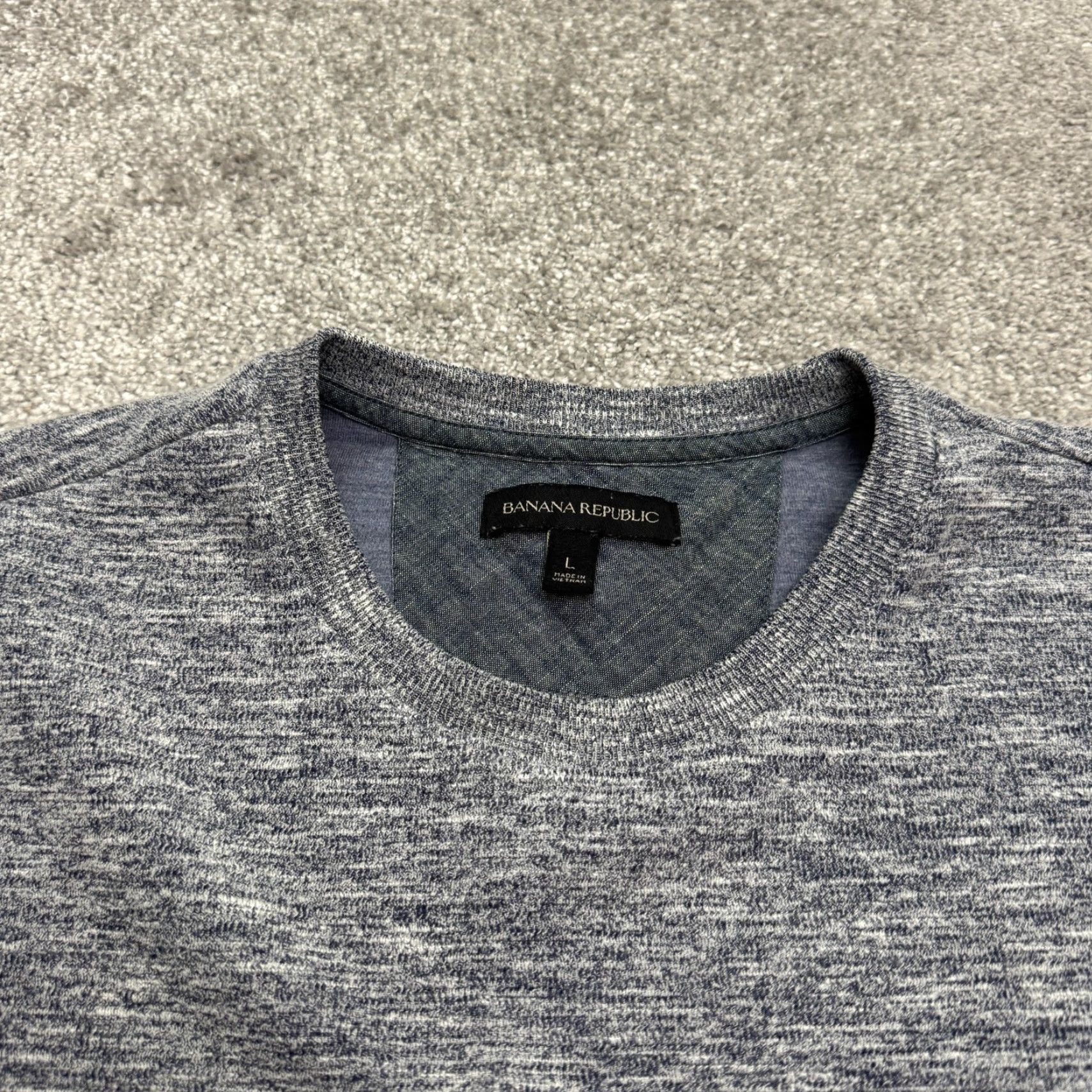 Banana Republic Banana Republic Pullover Sweater Men Large Blue Heather Crew Neck Casual Size US L / EU 52-54 / 3 - 3 Thumbnail