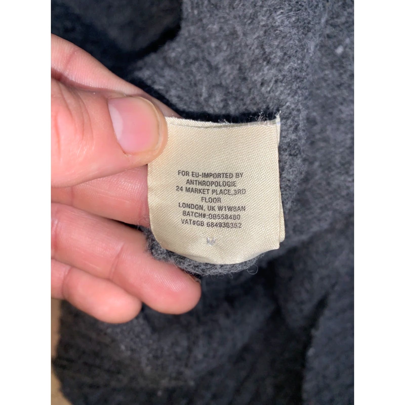 Anthropologie VINTAGE Anthropologie Moth Sweatshirt Womens L Gray Cowl Neck Pullover 12439 Size L / US 10 / IT 46 - 8 Thumbnail