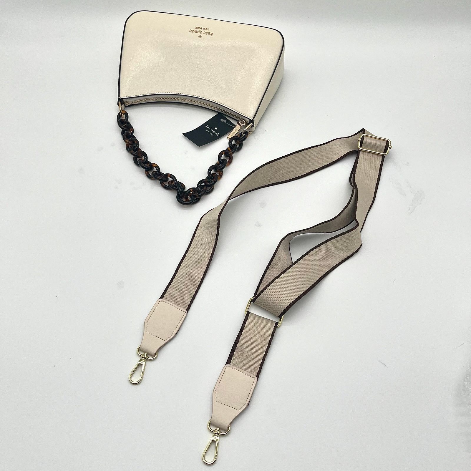 Kate Spade KATE SPADE NWT Leather Convertible Shoulder Bag, Resin Chain Size ONE SIZE - 9 Thumbnail
