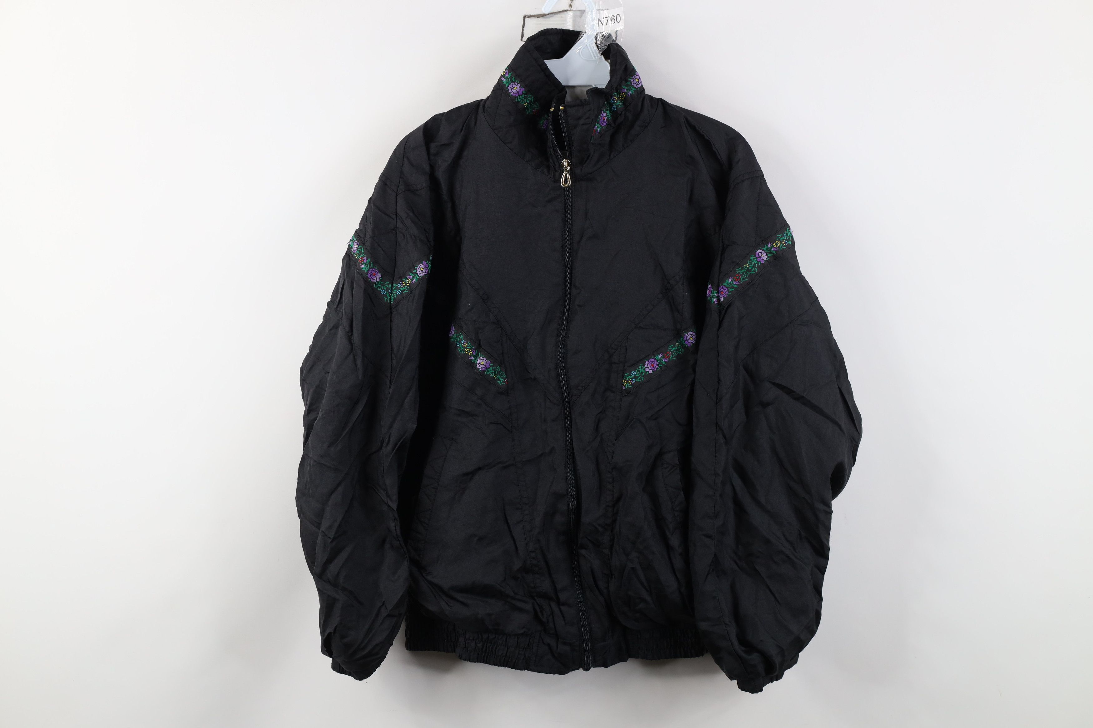 Vintage Vintage 90s Streetwear Flower Floral Windbreaker Jacket Size M / US 6-8 / IT 42-44 - 1 Thumbnail