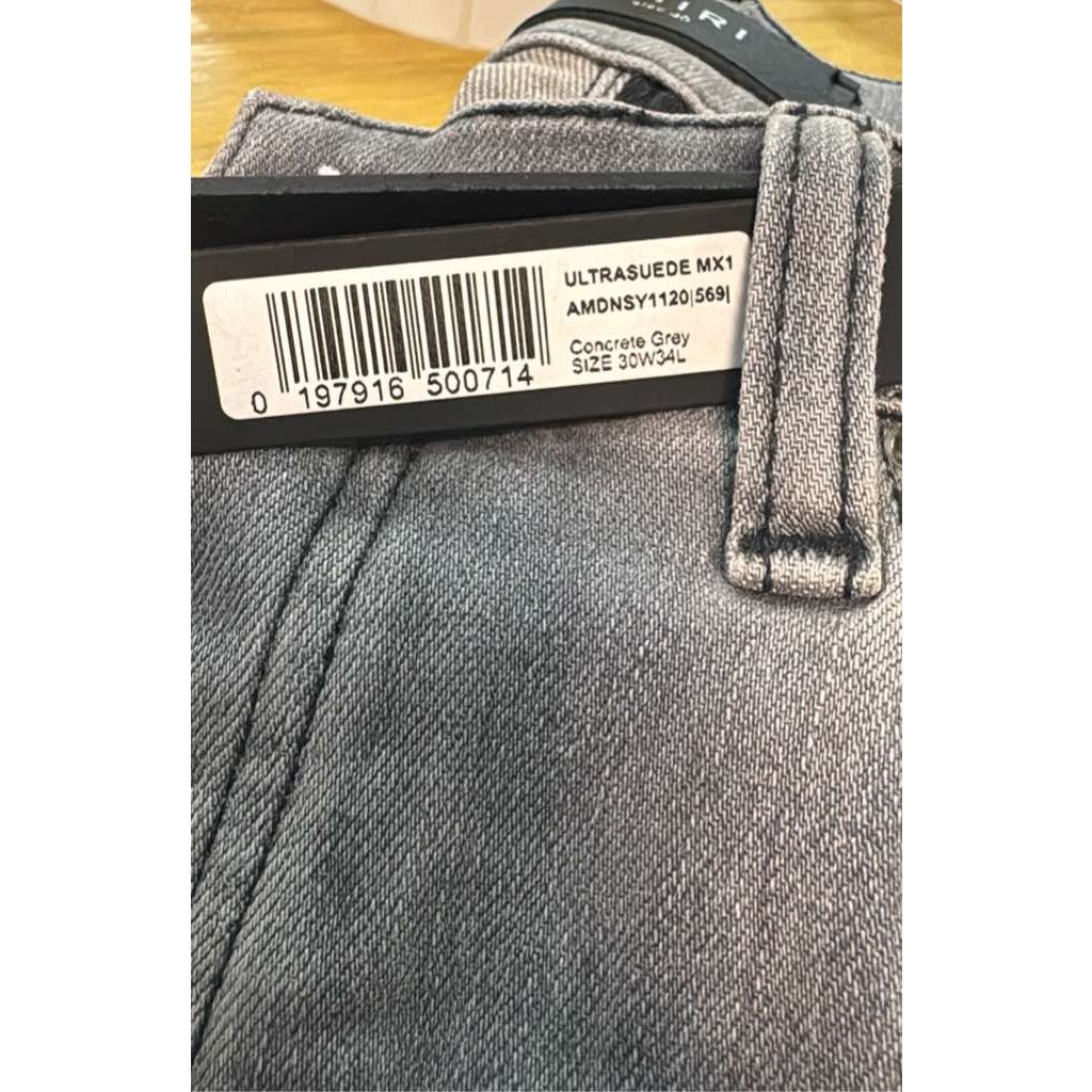 Amiri o1rshd1 Ultrasuede MX1 Denim Jeans in Concrete Grey 30 Size US 30 / EU 46 - 23 Thumbnail