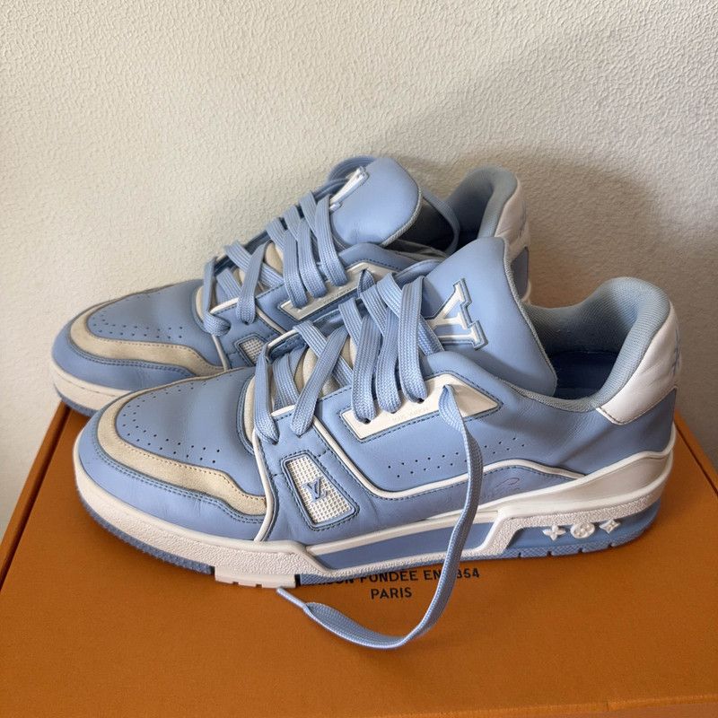 Louis Vuitton Louis Vuitton Trainer Blue Fashion Sneakers for Men 0089 Size US 8 / EU 41 - 1 Thumbnail