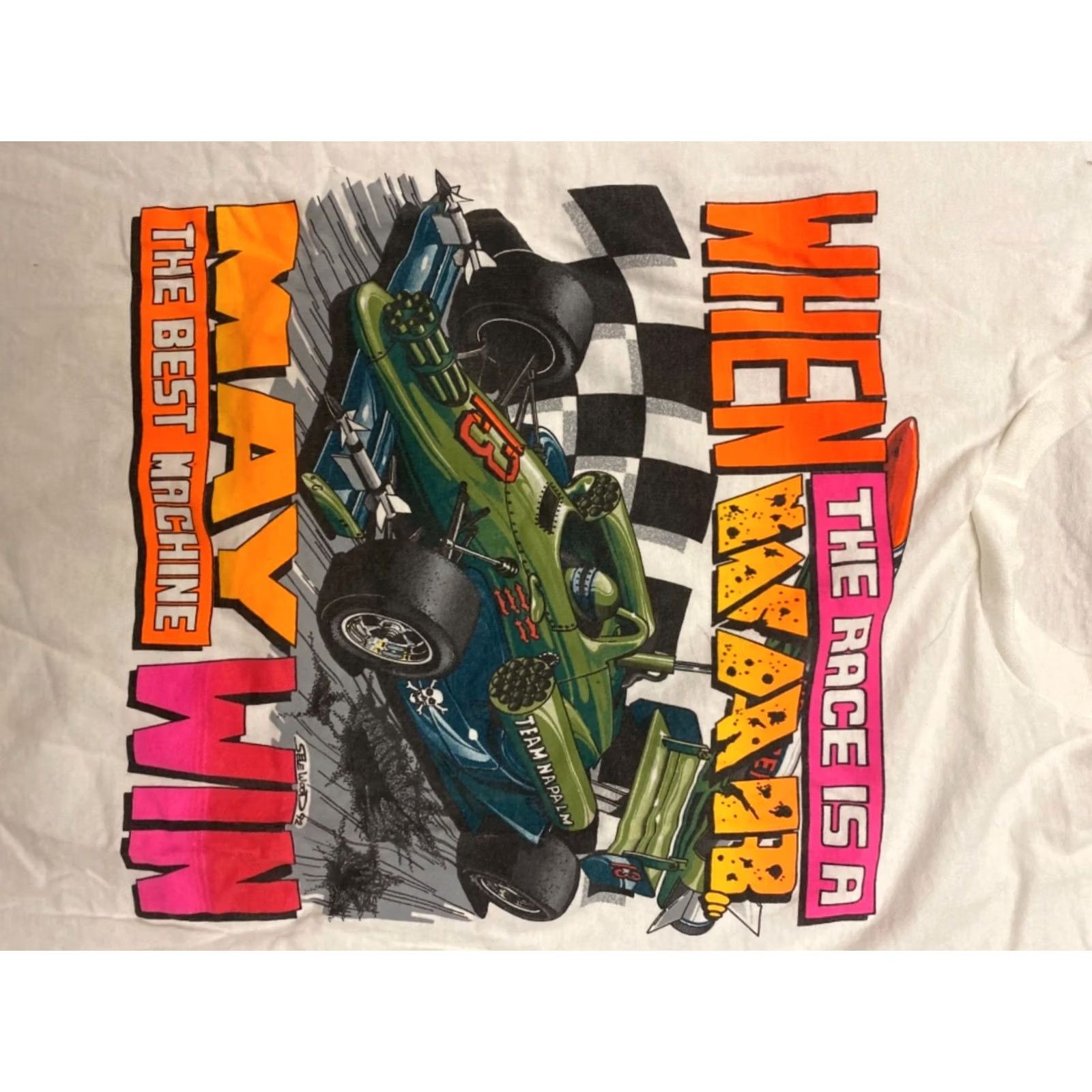 Vintage VINTAGE Oneita T-Shirt Indy 500 Racing 90s Gray XXL Mens Short Sleeve Crew Neck Double-Sided Pl… Size US XXL / EU 58 / 5 - 3 Thumbnail