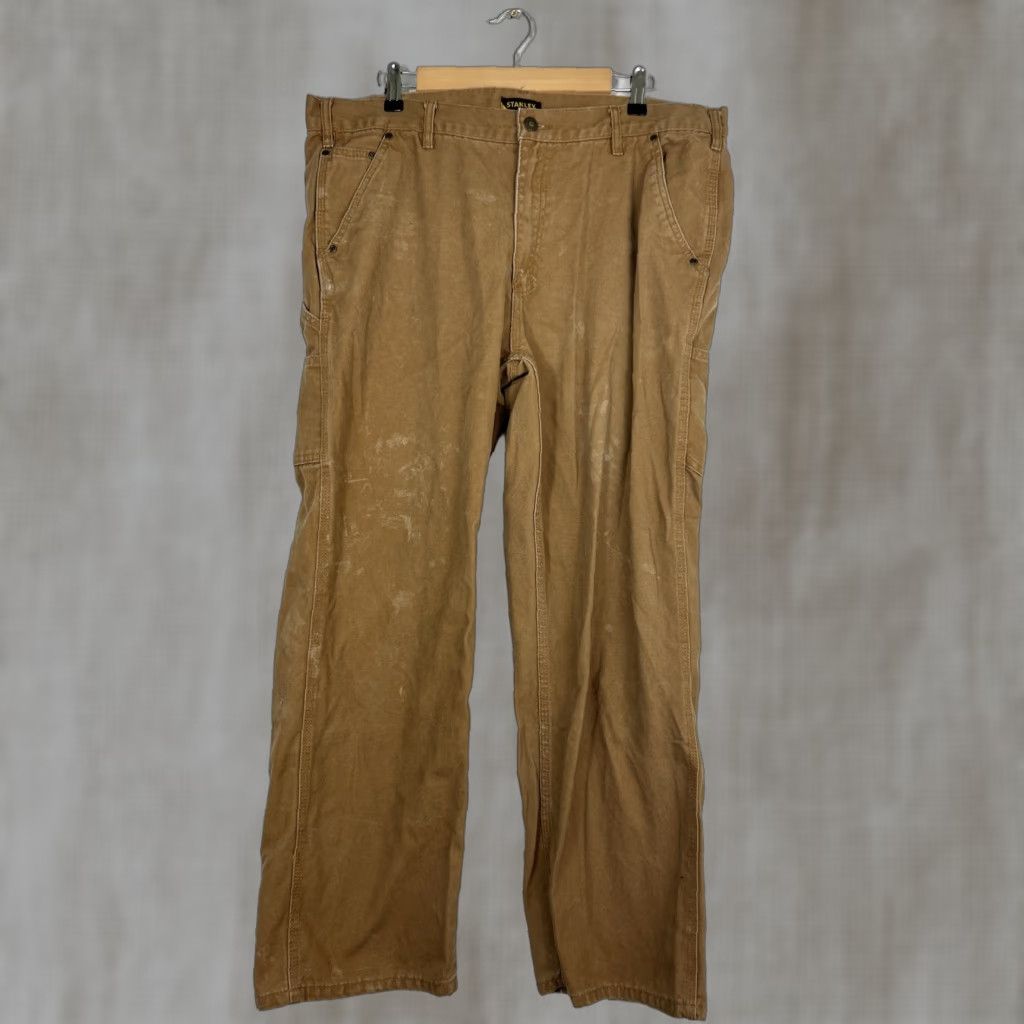 Vintage VINTAGE Stanley Mens 38x30 Duck Brown Carpenter Utility Pants 100% Cotton Stains Brown 38 30 Mens Pants Carpenter Cotton Stains Duck Brown Stanley Size US 38 / EU 54 - 1 Thumbnail