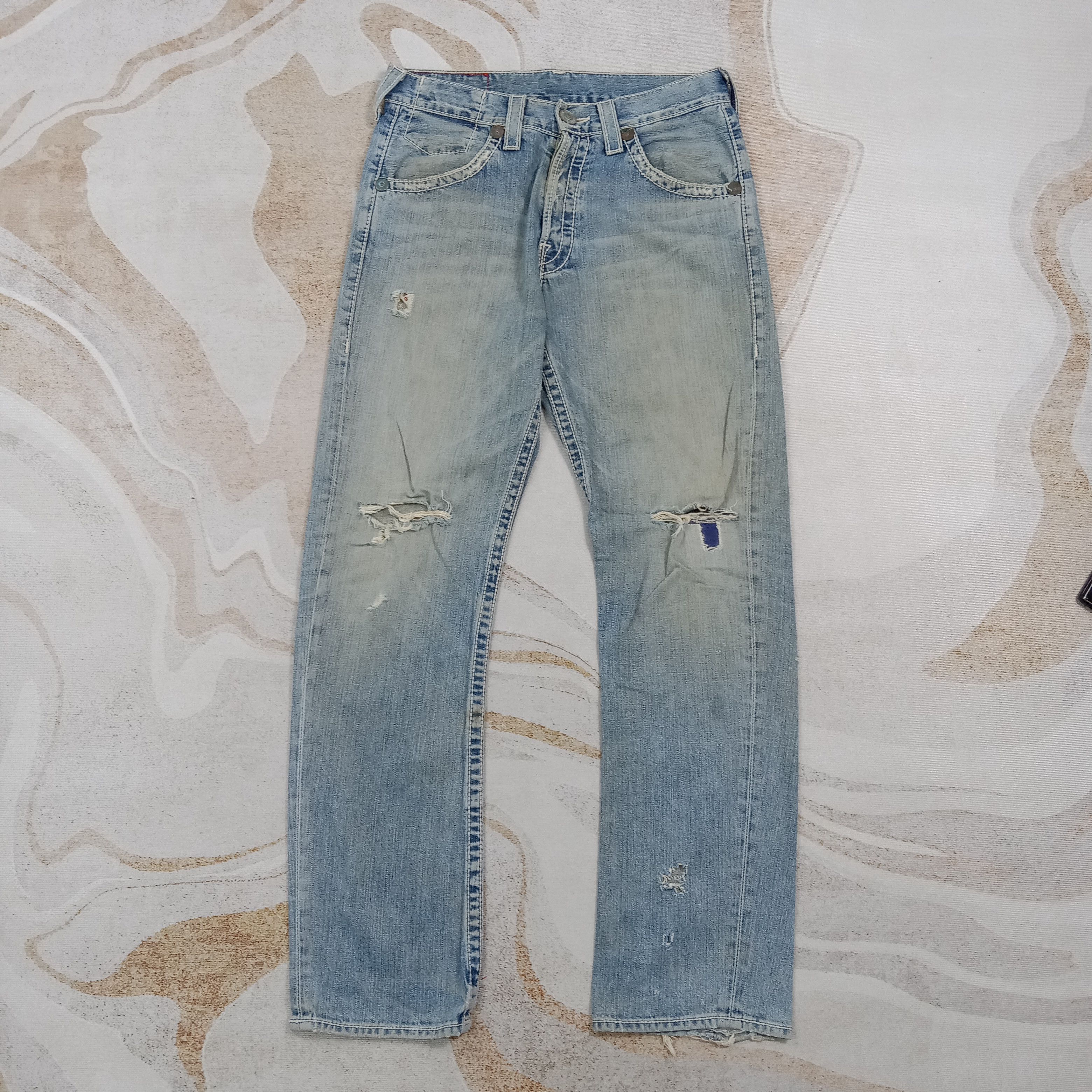 True Religion True Religion American Distressed Denim Jeans C272N13 Size US 33 - 5 Thumbnail