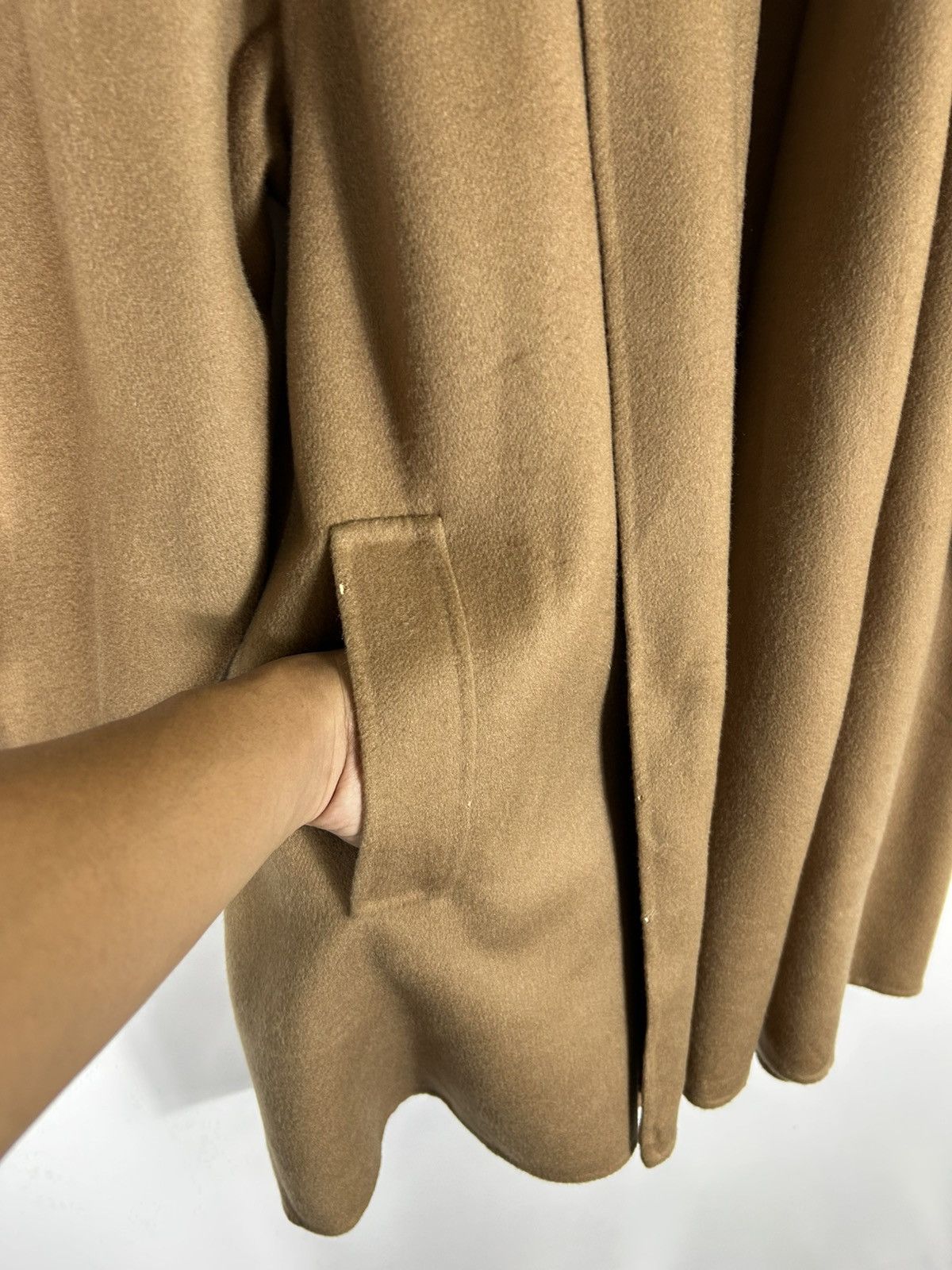 Designer ⚡️Vintage Gerardi Italy Cashmere Buttonless Jacket Size M / US 6-8 / IT 42-44 - 6 Thumbnail