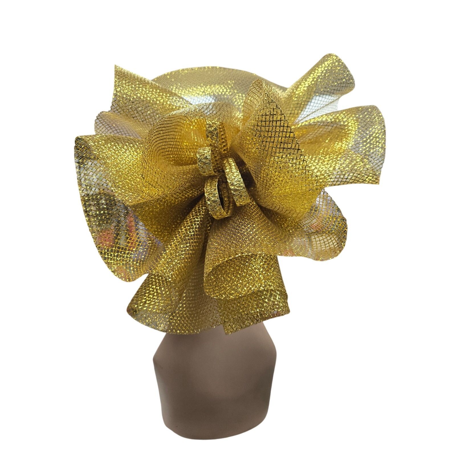 Other Gold Avant Garde Couture Hat, 22 inches Size ONE SIZE - 4 Thumbnail