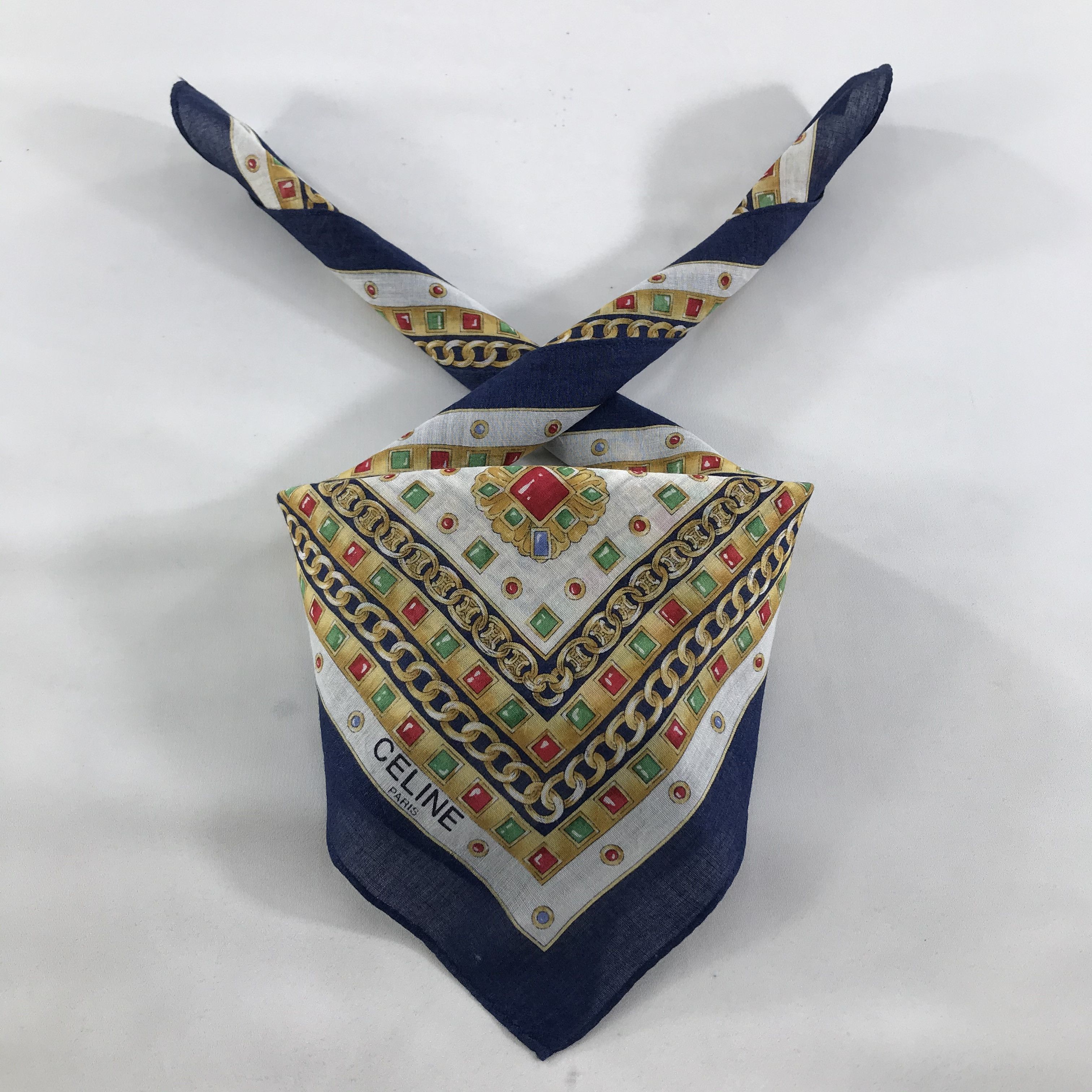 Celine × Vintage Celine Bandana / Handkerchief / Neckerchief - S1443 Size ONE SIZE - 3 Thumbnail
