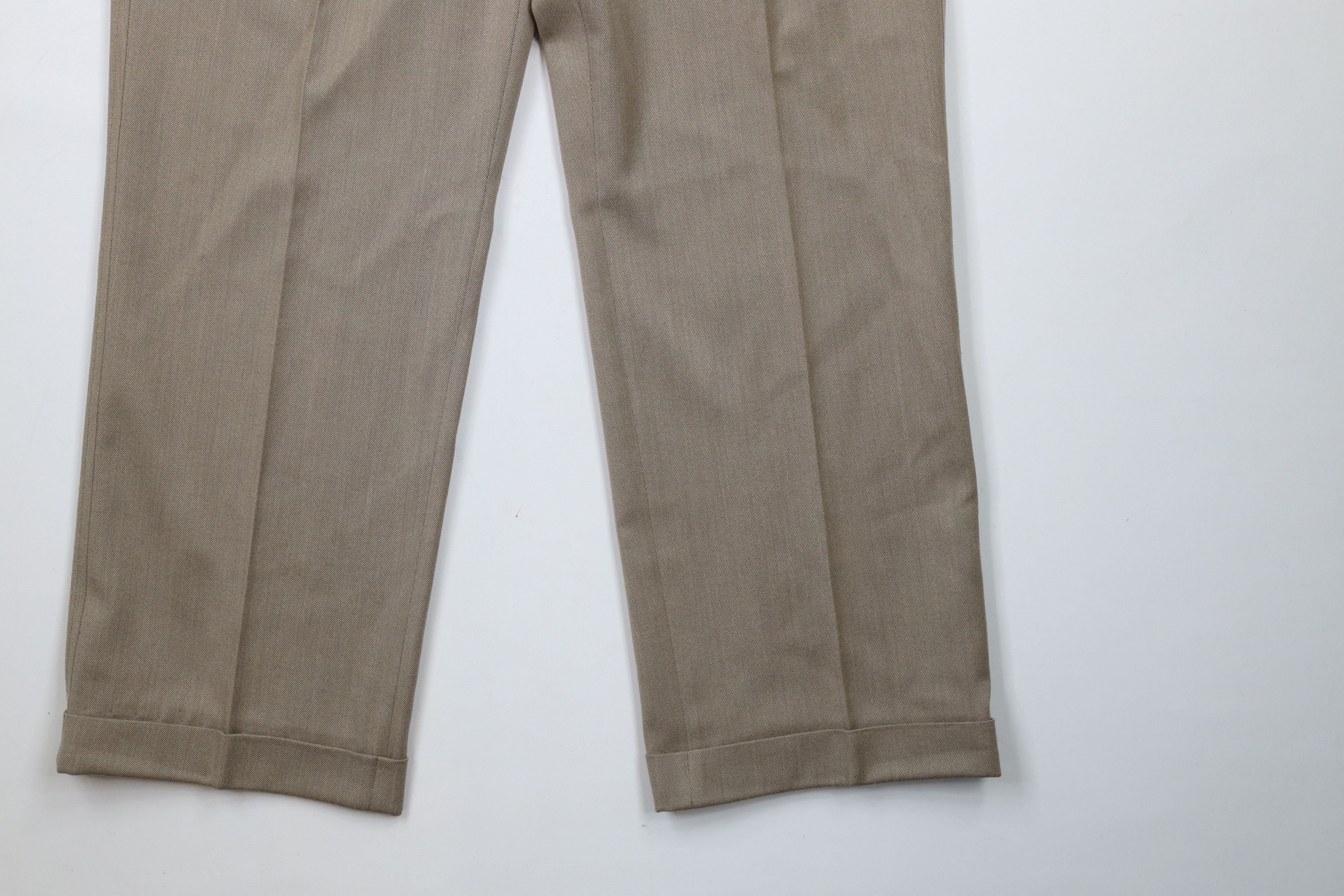 Vintage Vintage 70s Streetwear Cuffed Wide Leg Chino Pants USA Size US 34 / EU 50 - 4 Thumbnail