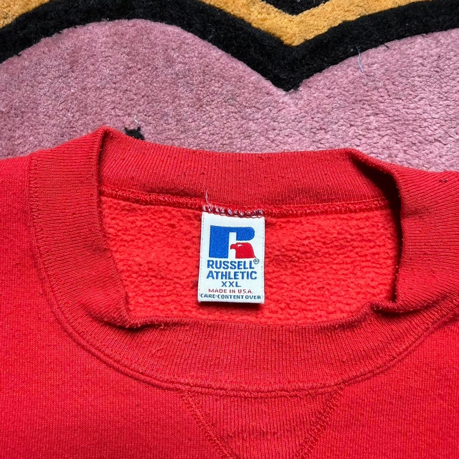 Russell Athletic × Vintage Vintage 90’s Russell Athletic Pullover Crewneck Sweatshirt Size US XXL / EU 58 / 5 - 3 Thumbnail