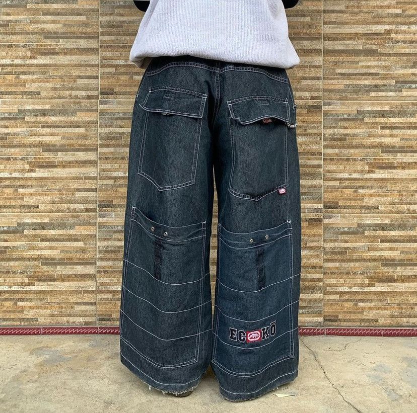 ecko unltd ブラックデニム バギー ワイド 極太 y2k HIPHOP ecko unltd ブラックデニム バギー ワイド 極太 y2k HIPHOP
