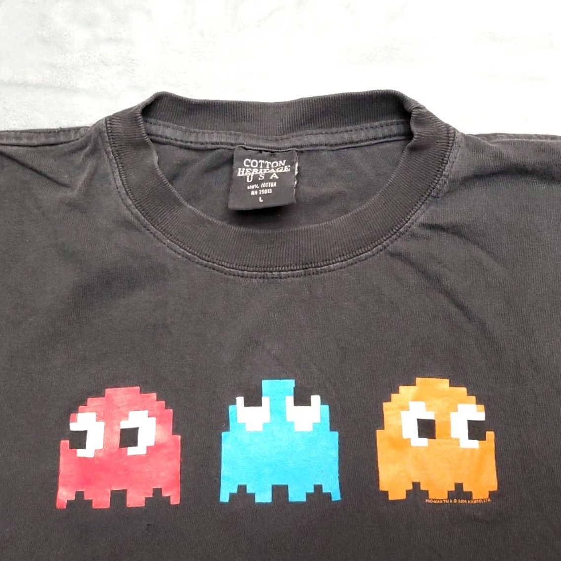 Thrasher VTG Pacman Shirt Mens L Black Faded Distressed Thrashed Short Sleeve Y2K TEE Size US L / EU 52-54 / 3 - 6 Thumbnail