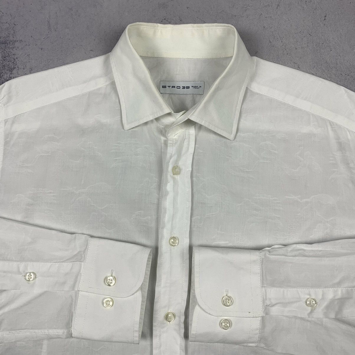 Etro Etro 39 Classic Formal White Shirt Button-Up Luxury Designer Size US S / EU 44-46 / 1 - 4 Thumbnail