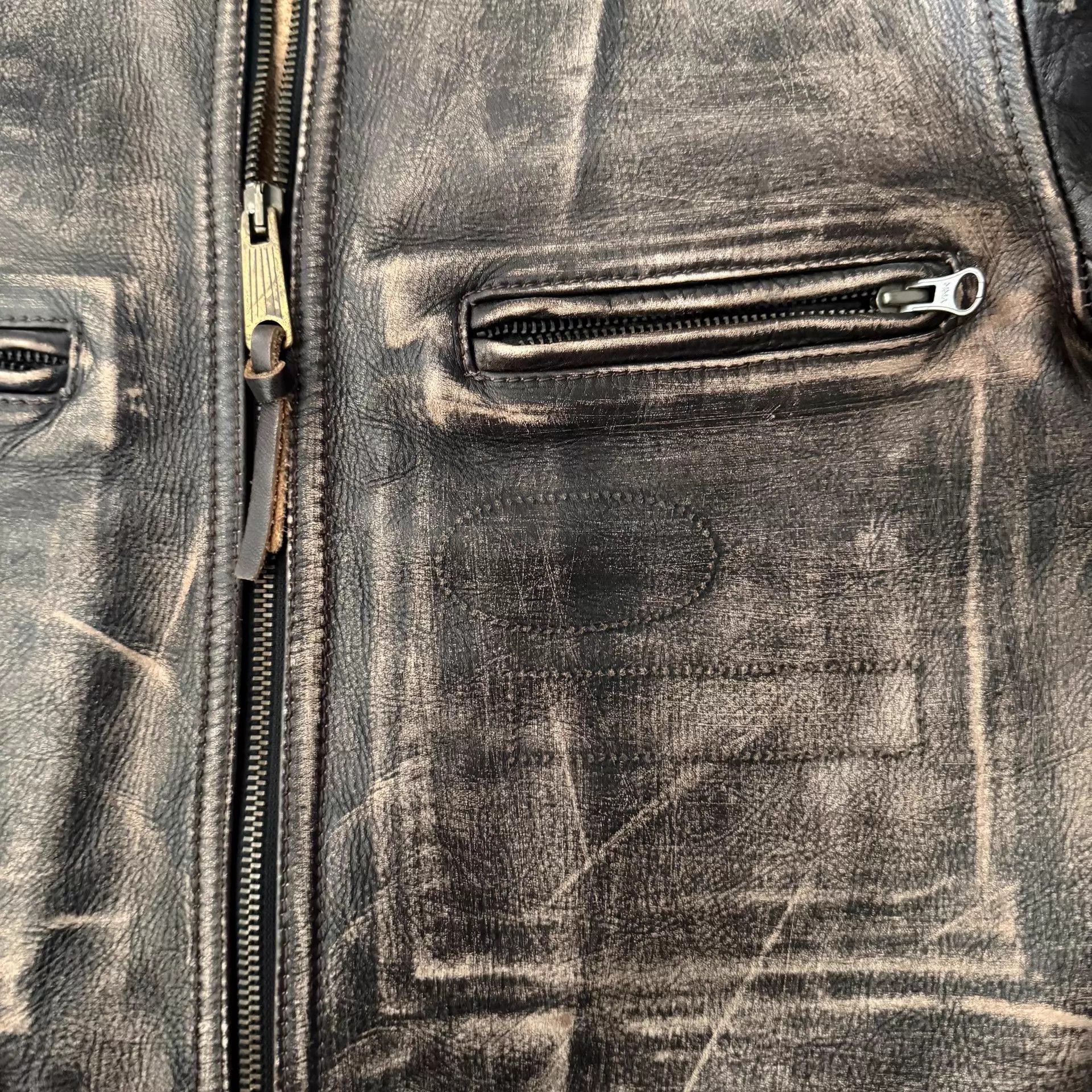 Levi's Levis Lvc 1950s Distressed Cowhide Motorcycle Jacket Size US M / EU 48-50 / 2 - 4 Thumbnail