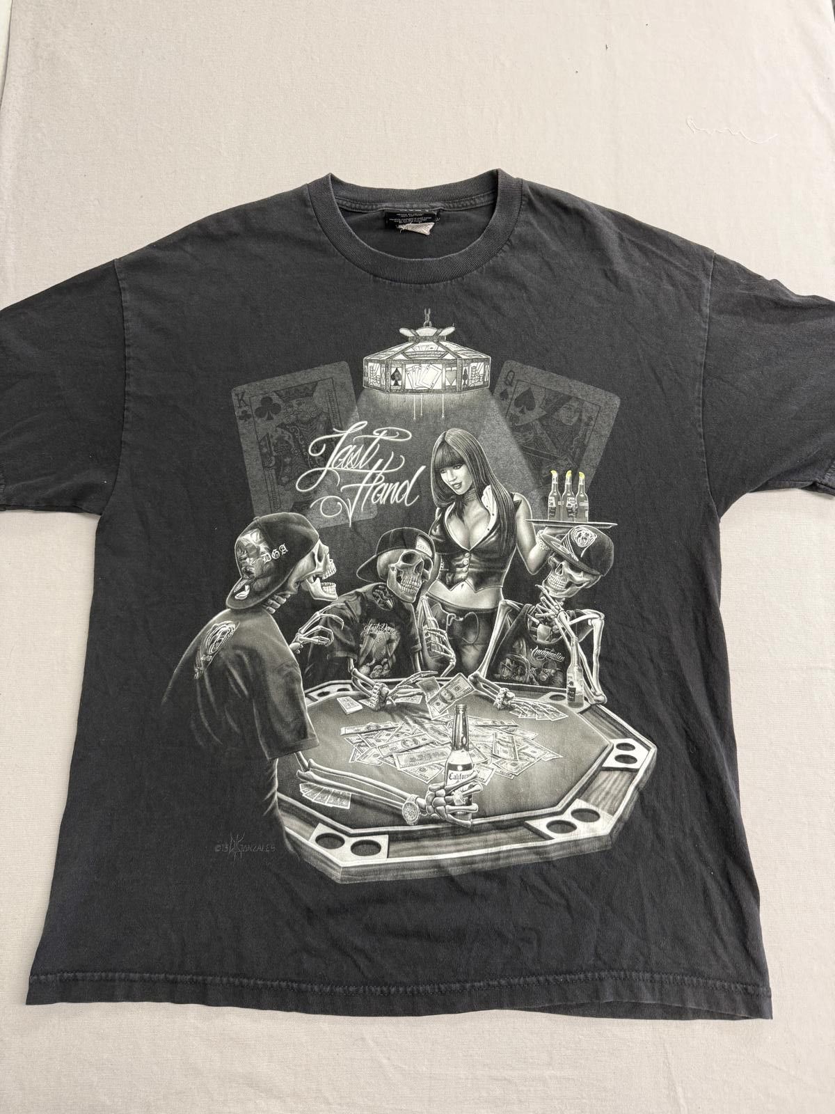 Other Chicano Poker Table Street Art T-shirt David Gonzalez DGA XL Size US XL / EU 56 / 4 - 1 Thumbnail