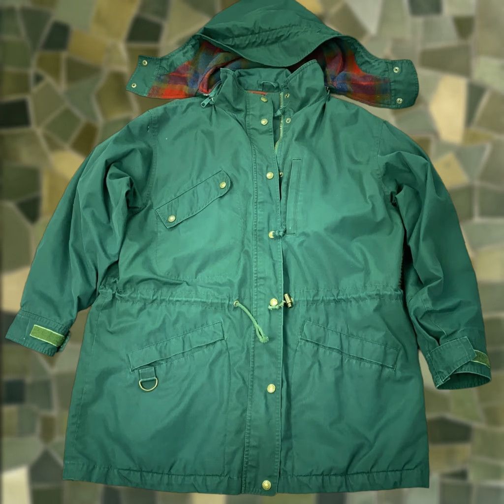 Eddie Bauer VTG Eddie Bauer Jacket Womens Large Wool Lined Hooded Parka Coat 90s Outdoor Green Size L / US 10 / IT 46 - 1 Thumbnail