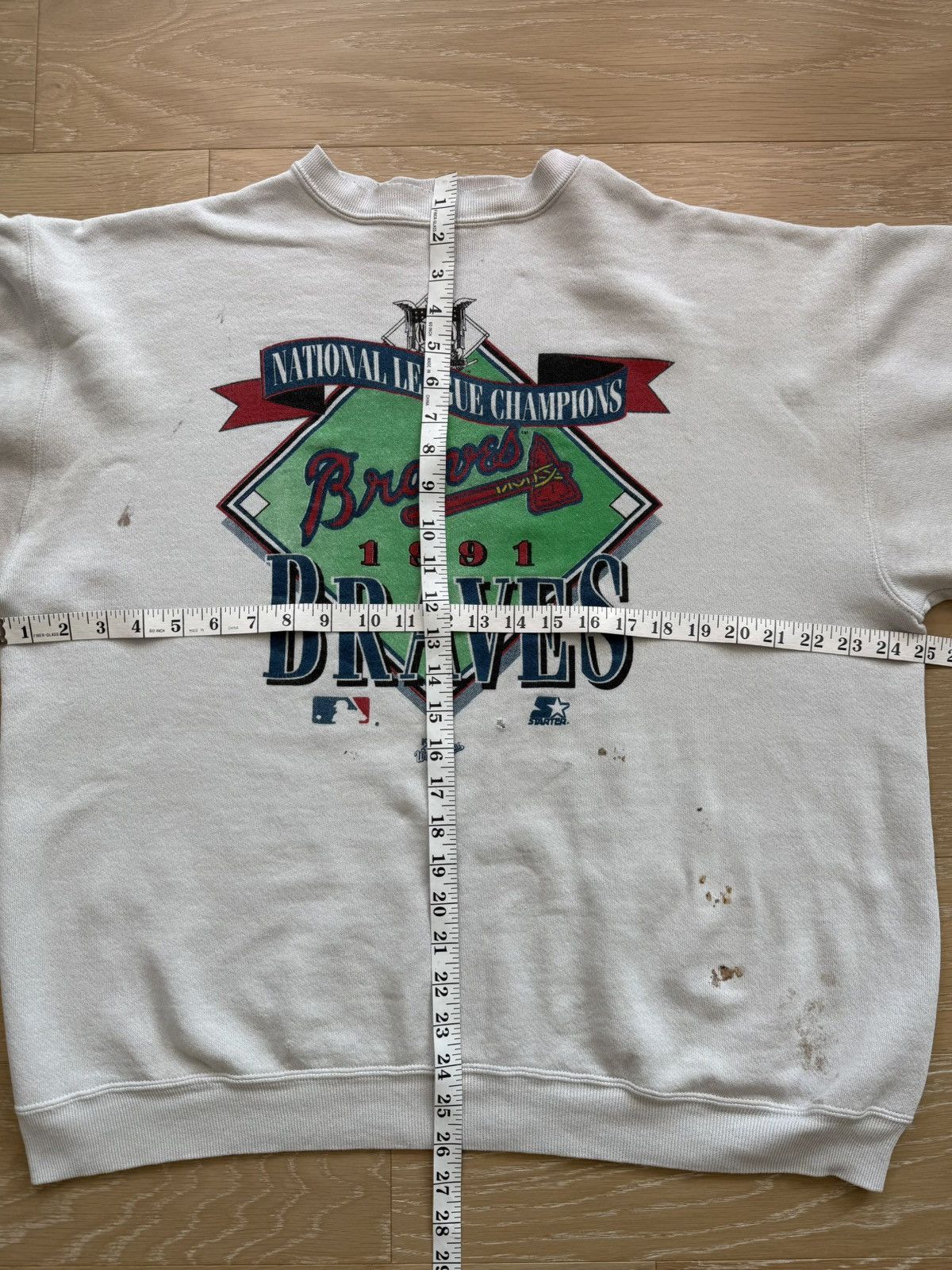 Starter Vintage Starter Atlanta Braves NL Champions ‘91 Sweatshirt Size US XL / EU 56 / 4 - 6 Thumbnail