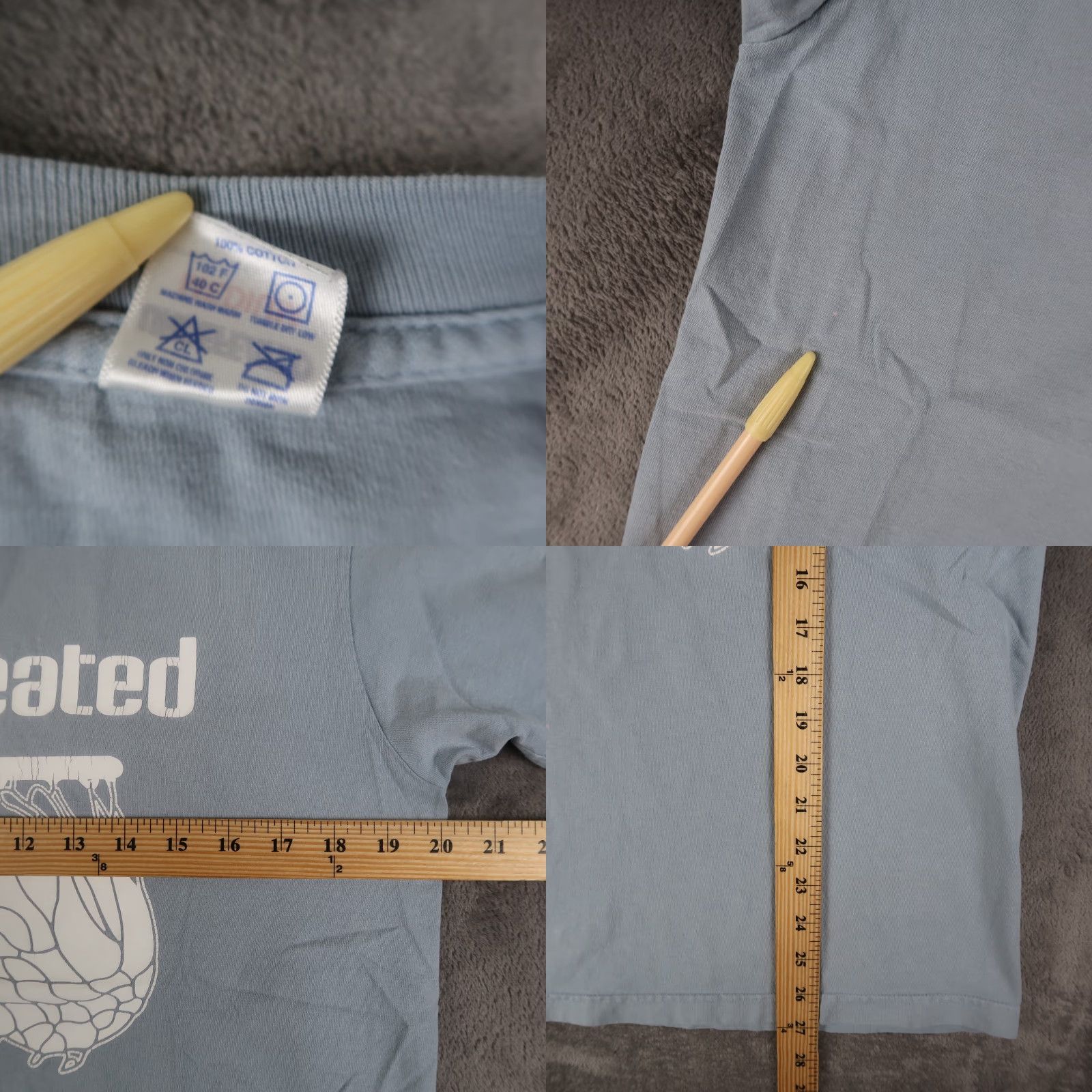 Undefeated Undefeated T-Shirt Mens M Medium Blue Undefeated Streetwear Los Angeles Powder Blue Logo Crew Neck Short Sleeve Size US M / EU 48-50 / 2 - 8 Thumbnail