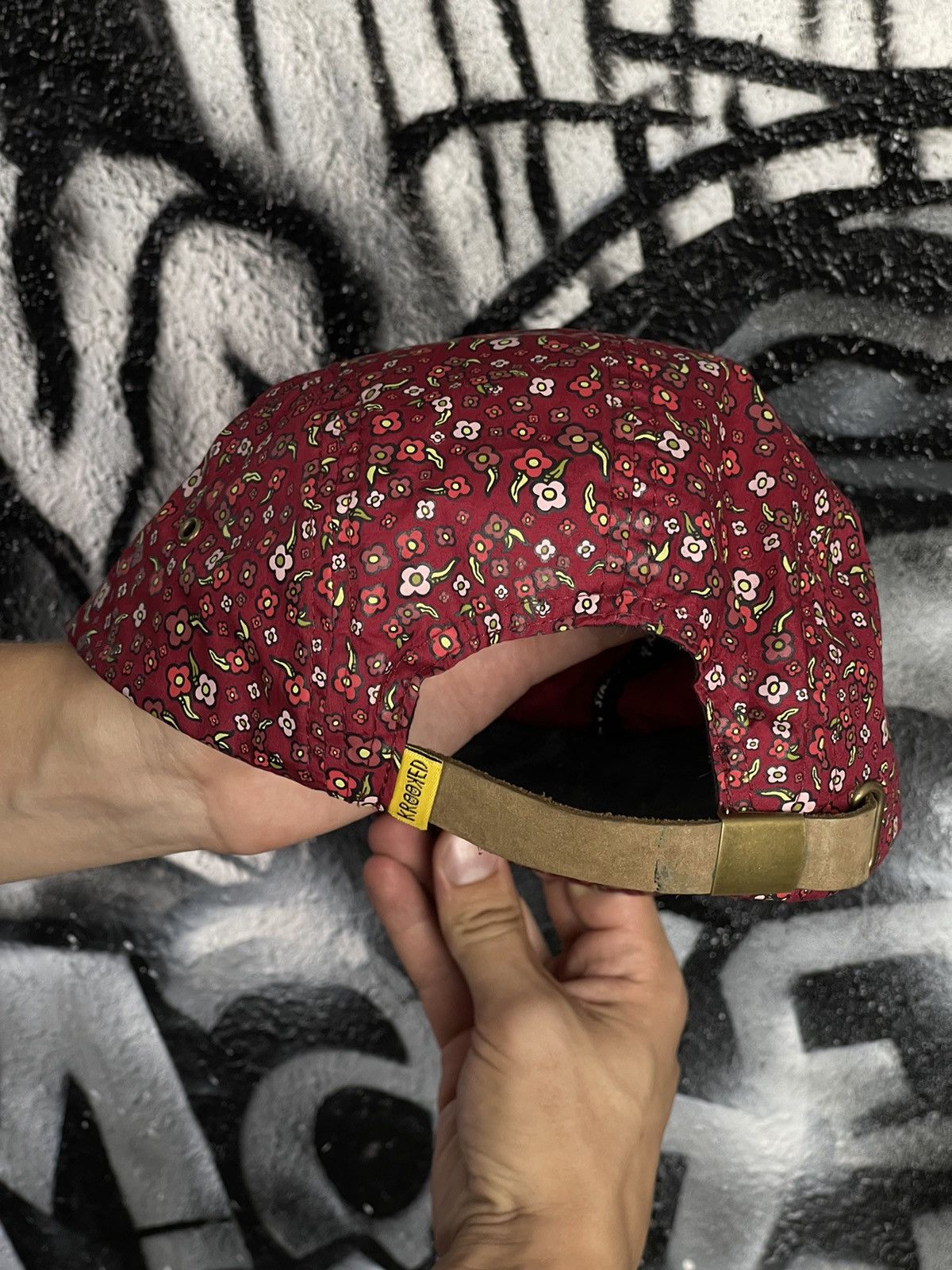 Vintage Krooked Skateboarding Multicolour 5 Panel Cap Size ONE SIZE - 6 Thumbnail