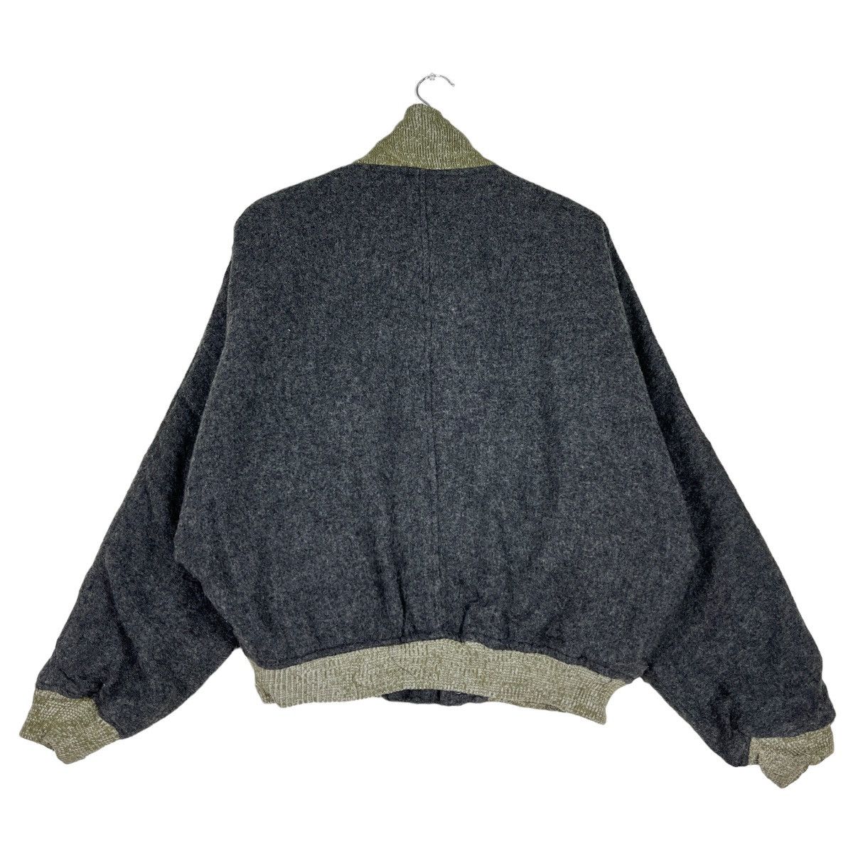 Japanese Brand 🔥 R & L INSPIRE BY ISSEY MIYAKE WOOL BOMBER JACKET Size US L / EU 52-54 / 3 - 8 Thumbnail