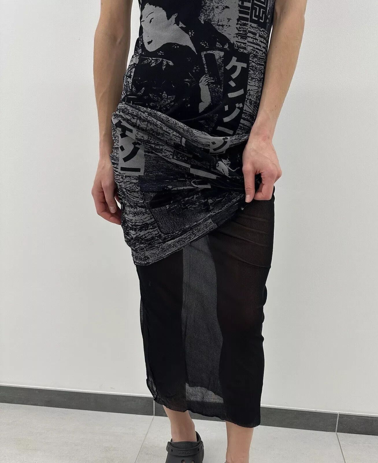 Kenzo Vintage Kenzo Jeans Sheer Mesh Long Dress Asian Tokyo y2k Size M / US 6-8 / IT 42-44 - 9 Thumbnail