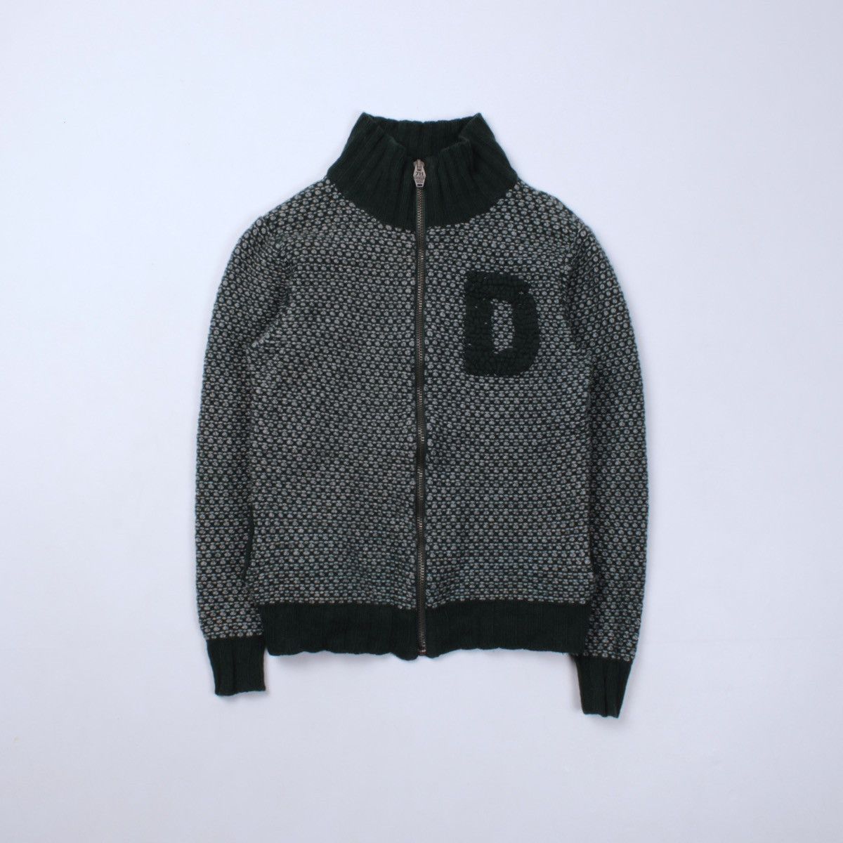 Diesel × Vintage Y2K DIESEL Vintage Cotton Knit Full Zip Big Logo Sweater Size M / US 6-8 / IT 42-44 - 6 Thumbnail