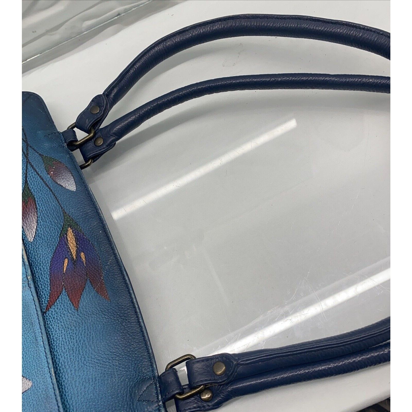 Anna Bolina Anna Anushka Painted Turquoise Leather Shoulder Bag + Wallet Size ONE SIZE - 12 Thumbnail