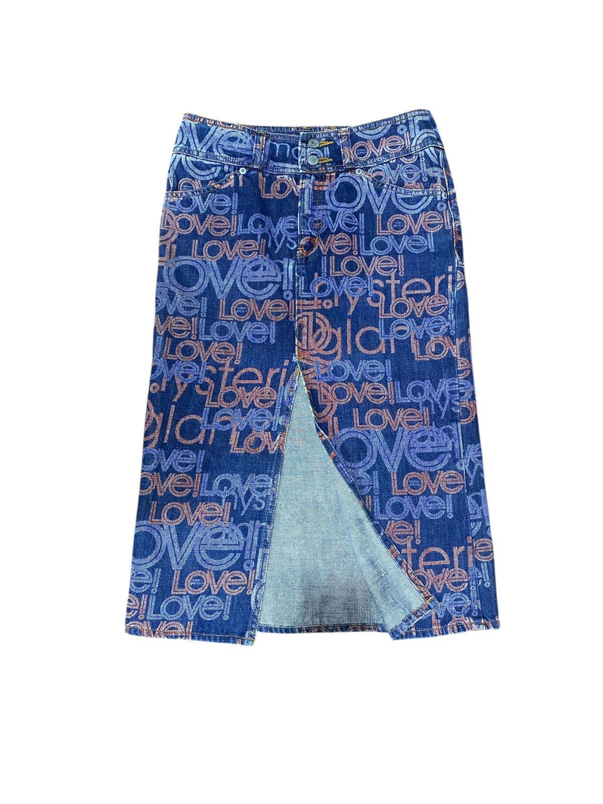 Hysteric Glamour Vintage Hysteric Glamour Fullprint Denim Maxi Skirt Size 30" / US 8 / IT 44 - 3 Thumbnail