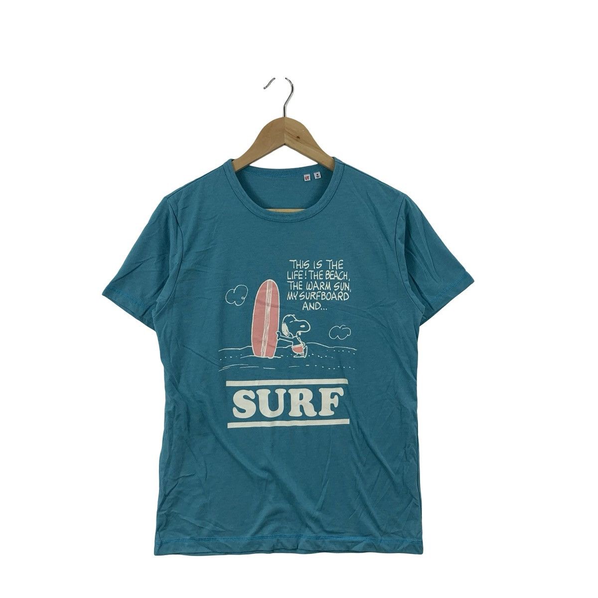 Vintage Vintage Snoopy Surf Graphic Beach Vibes Teal Tee Cartoon Size US M / EU 48-50 / 2 - 3 Thumbnail