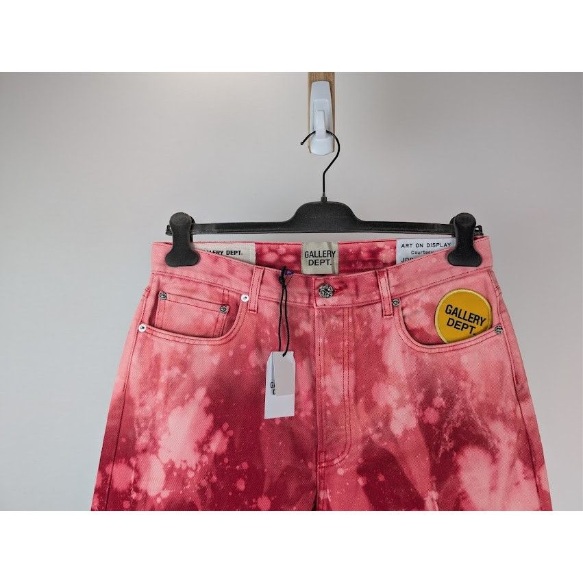Gallery Dept. o1rshd1 Biscayne Tie-Dye Slim Fit Denim Jeans in Red Size US 32 / EU 48 - 3 Thumbnail