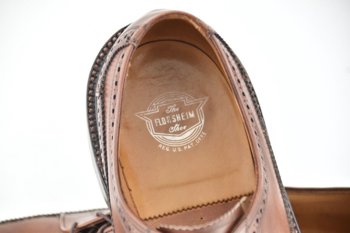 Florsheim 68 VINTAGE FLORSHEIM 8.5A VARSITY Bourbon CALF SHOES 30679 Size US 8.5 / EU 41-42 - 11 Thumbnail
