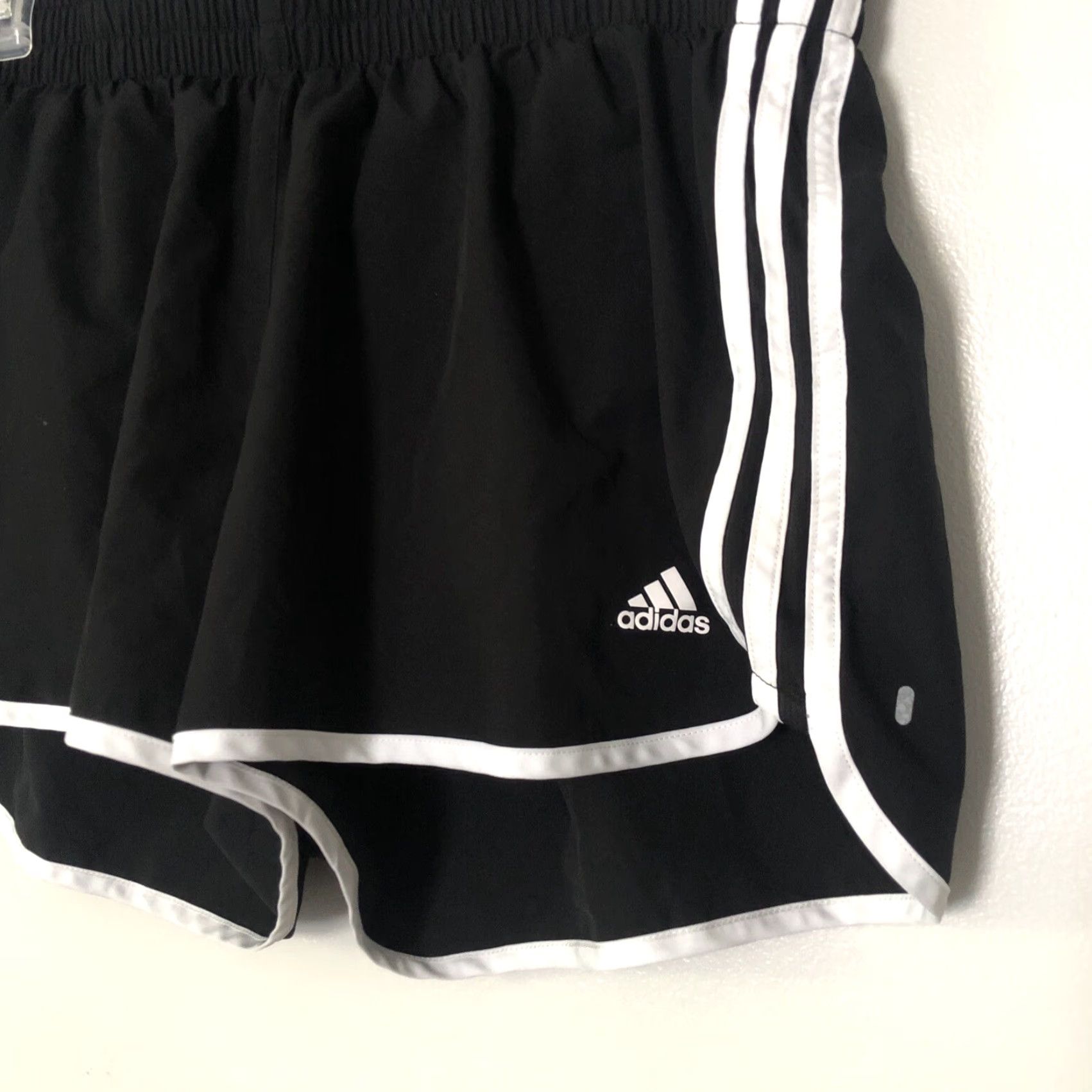 Adidas Adidas Women's Running Shorts Black Athletic Lined Size XL Aeroready 3” 3 Stripe Size 40" / US 18 - 2 Thumbnail