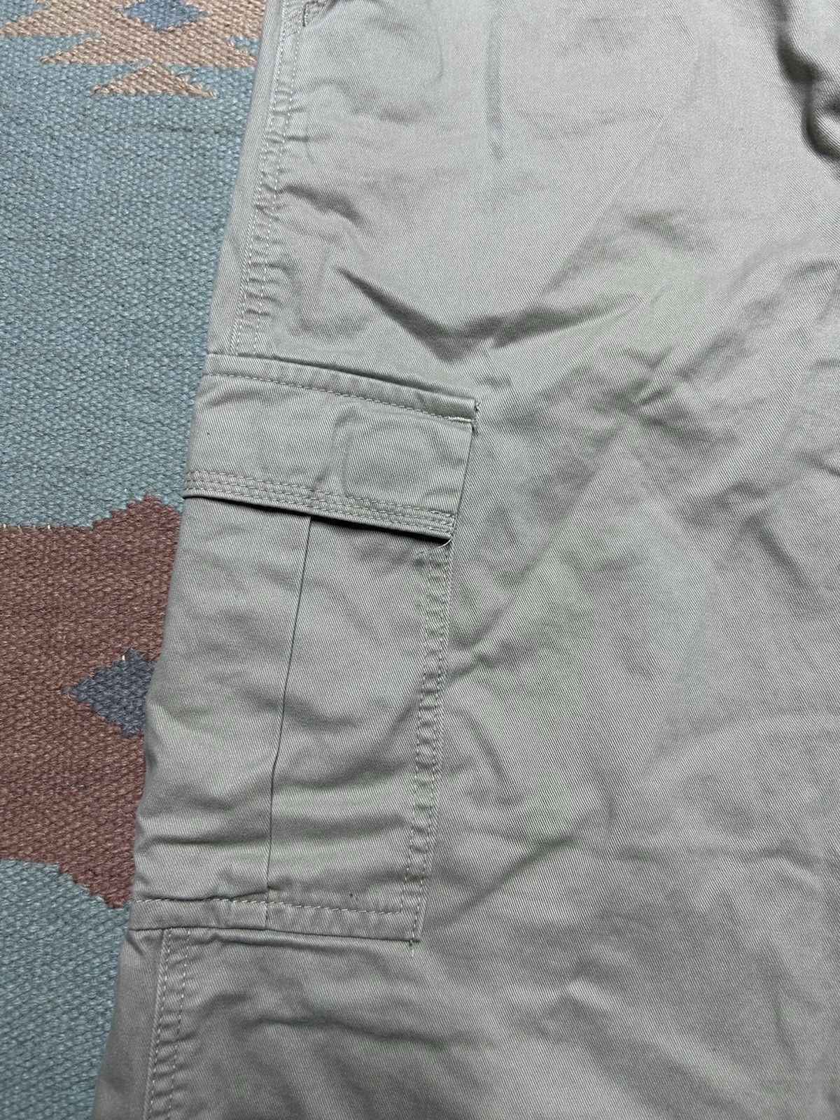 Vintage Vtg wrangler cargo pants wide skater baggy tan hiking 35x29 Size US 35 - 3 Thumbnail