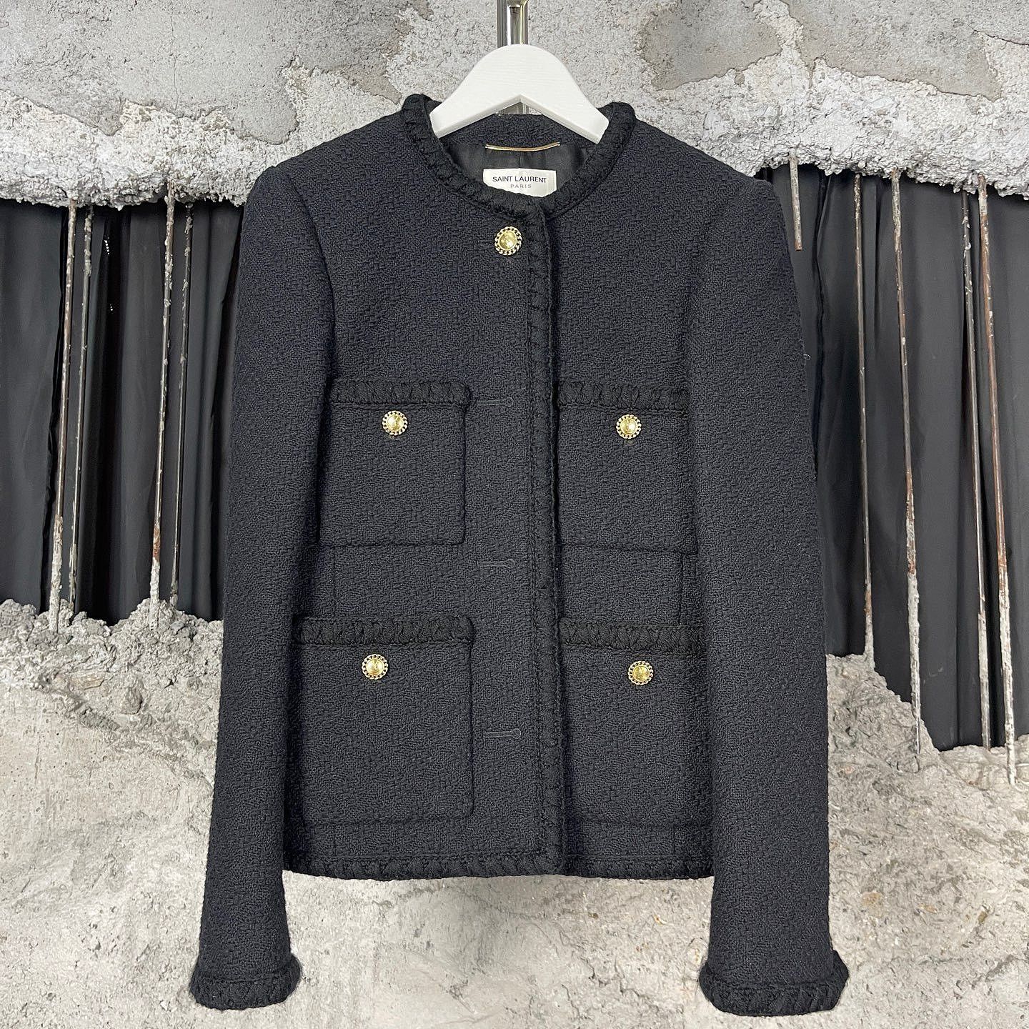 Saint Laurent Paris Saint Laurent Tweed Blazer Size F36 Size XS / US 0-2 / IT 36-38 - 1 Thumbnail
