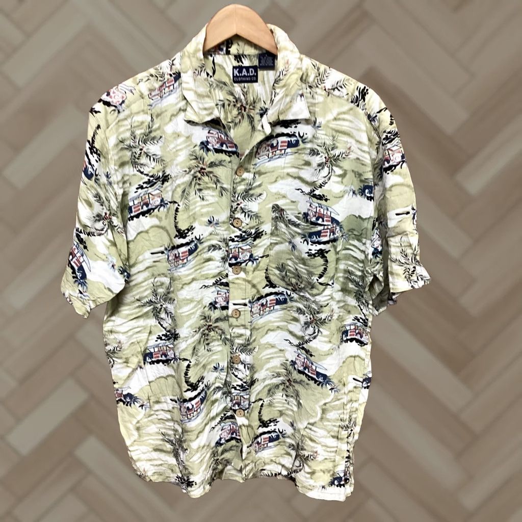 Vintage VINTAGE Hawaiian Shirt Mens L Rayon Button Up Floral KAD Clothing T29 Size US L / EU 52-54 / 3 - 1 Thumbnail