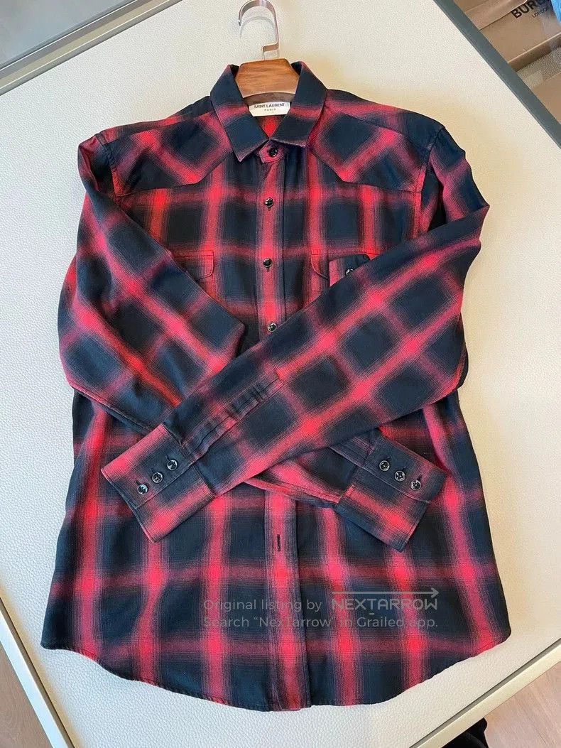 Saint Laurent Paris Saint Laurent Men's Check Shirt. Size US M / EU 48-50 / 2 - 4 Thumbnail