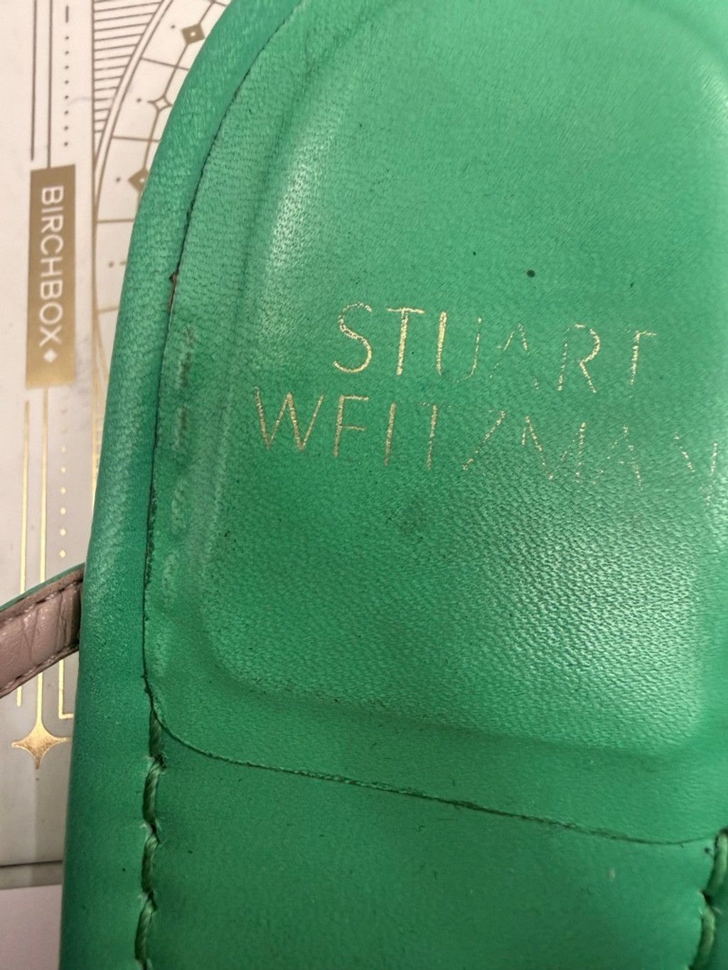 Stuart Weitzman Women's Stuart Weitzman Green Leather Thong Sandals 9 Size US 9 / IT 39 - 4 Thumbnail