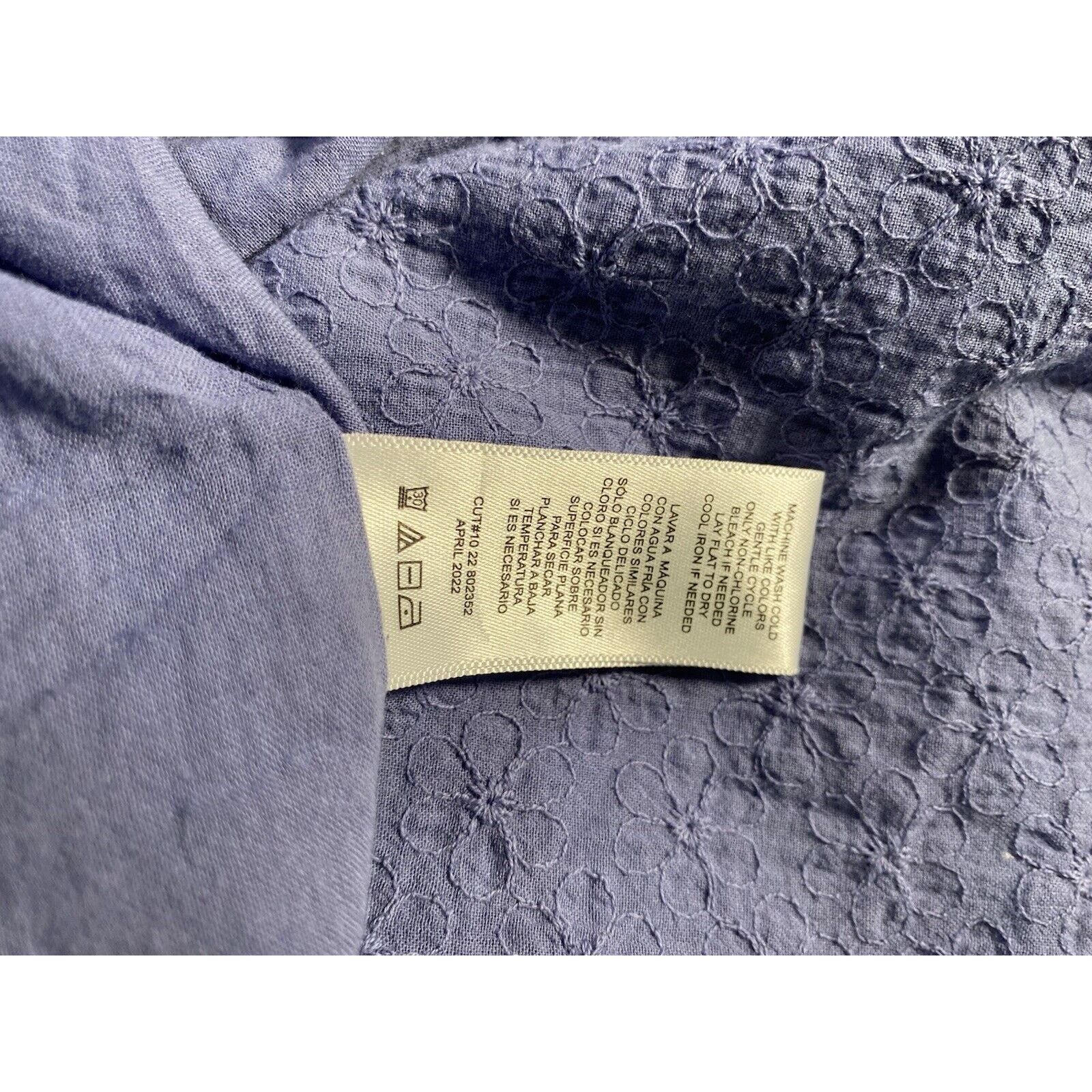 Pamela Love Pamela Love Midi Dress M Cotton Blue Eyelet Button Front Size M / US 6-8 / IT 42-44 - 15 Thumbnail