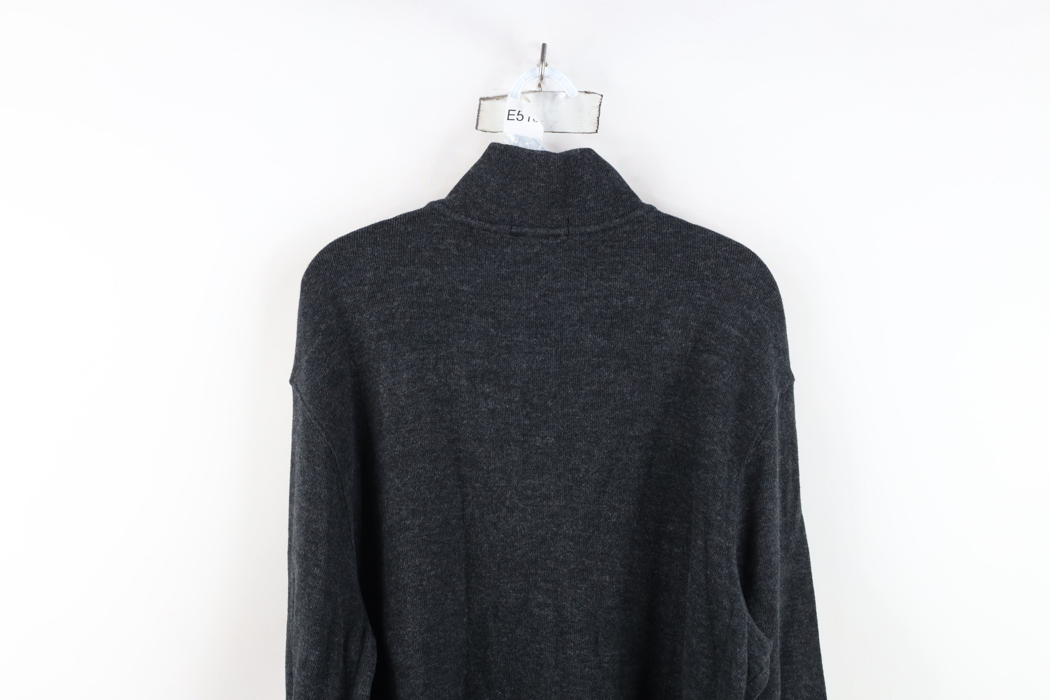 Ralph Lauren Vintage Ralph Lauren Knit Half Zip Sweater Charcoal Gray Size US L / EU 52-54 / 3 - 12 Thumbnail