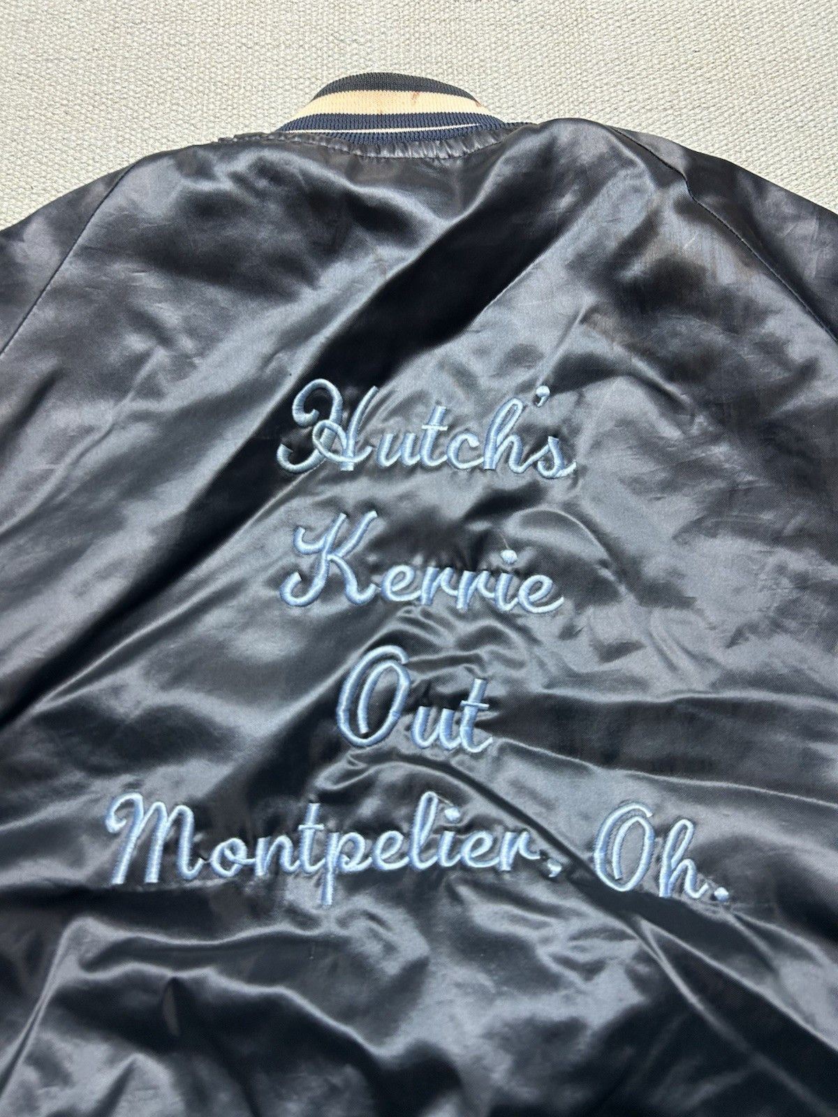 Vintage 80s satin bomber jacket hutch’s Kerrie out Montpelier ohio L Size US L / EU 52-54 / 3 - 2 Thumbnail