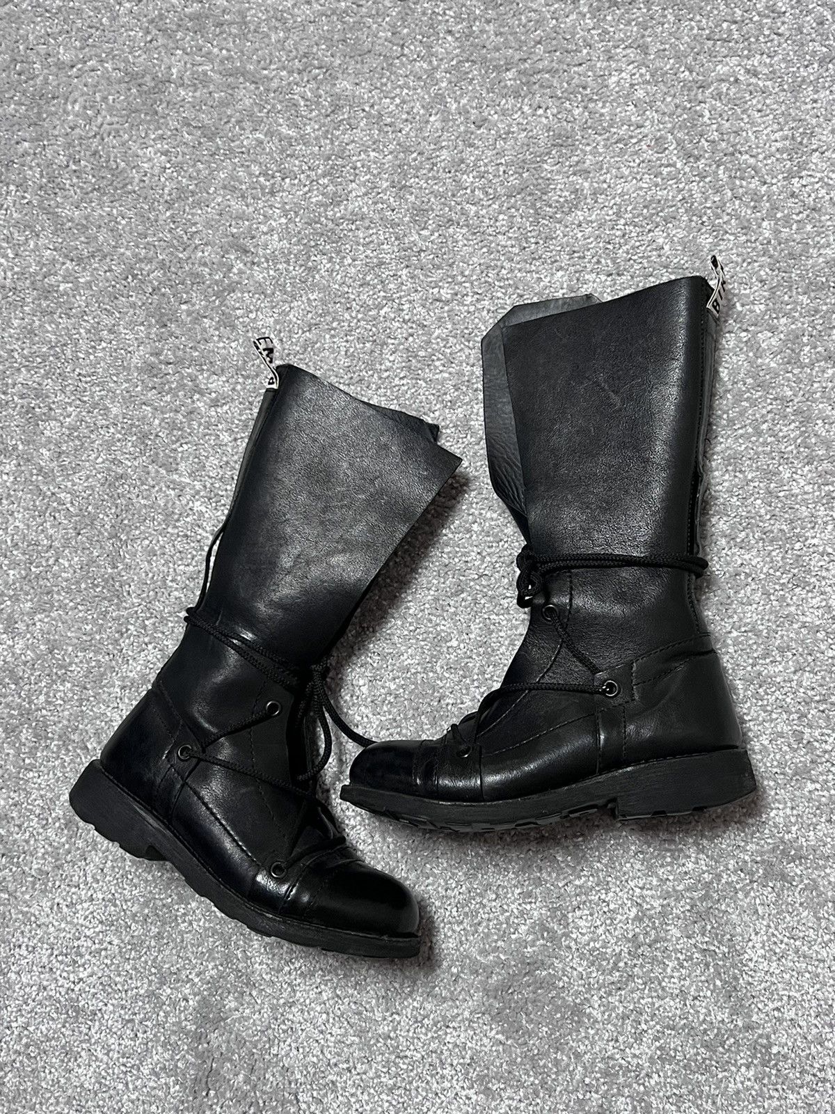 Dirk Bikkembergs Dirk Bikkembergs Black Combat Square Lace High Boots Size 36 Size US 6 / IT 36 - 1 Thumbnail