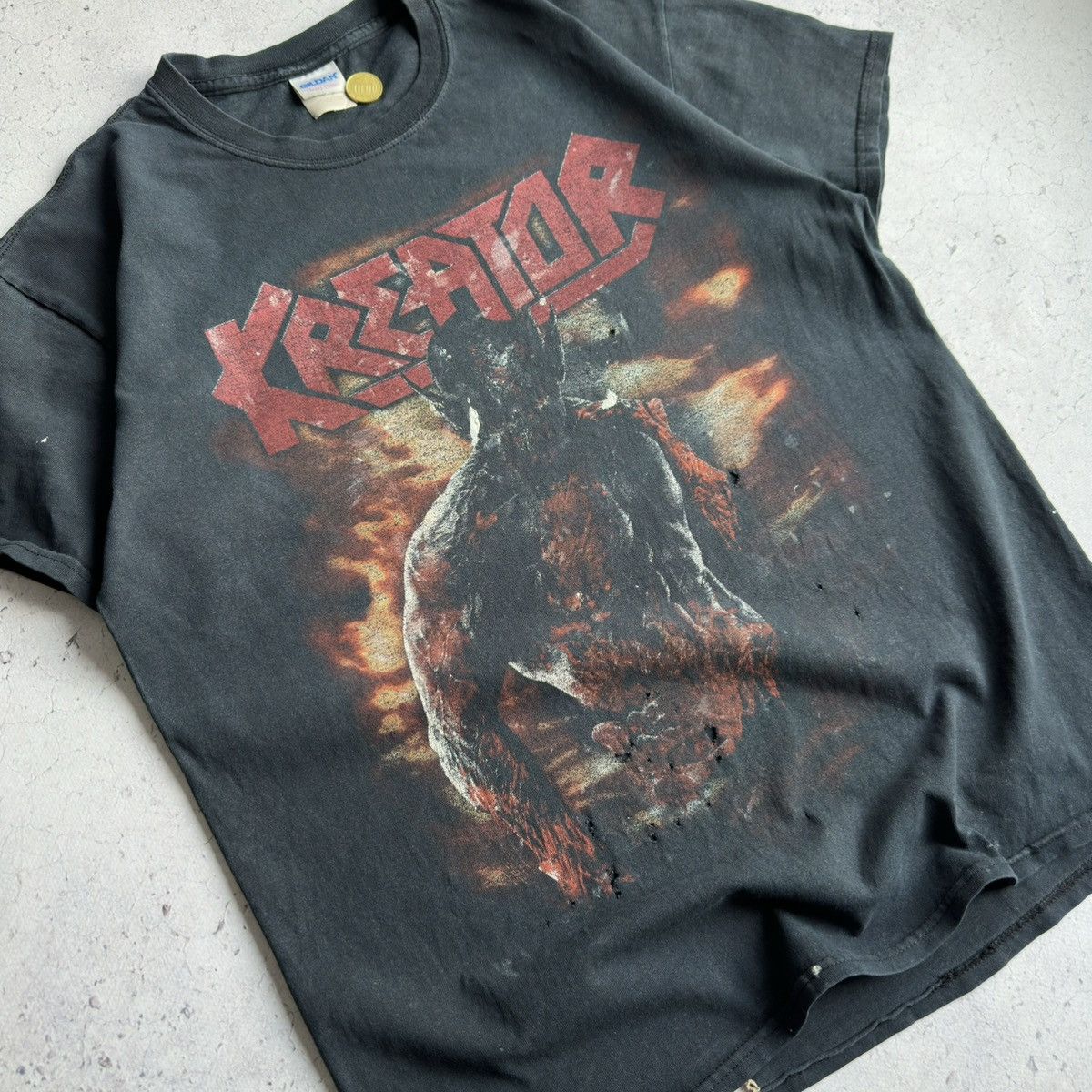 Band Tees Vintage 2000’s Kreator Thrash Metal Band Tour Faded Tee Size US L / EU 52-54 / 3 - 7 Thumbnail