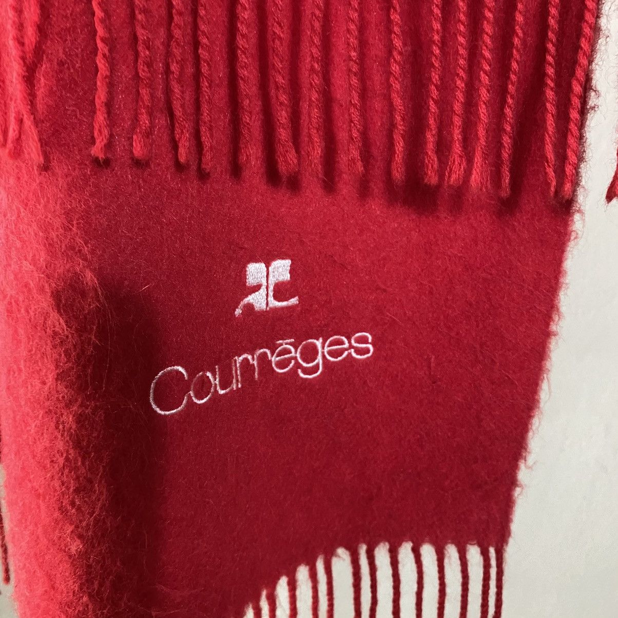 Courreges Courreges 100% Red Wool Scarf – Soft & Cozy Size ONE SIZE - 8 Thumbnail