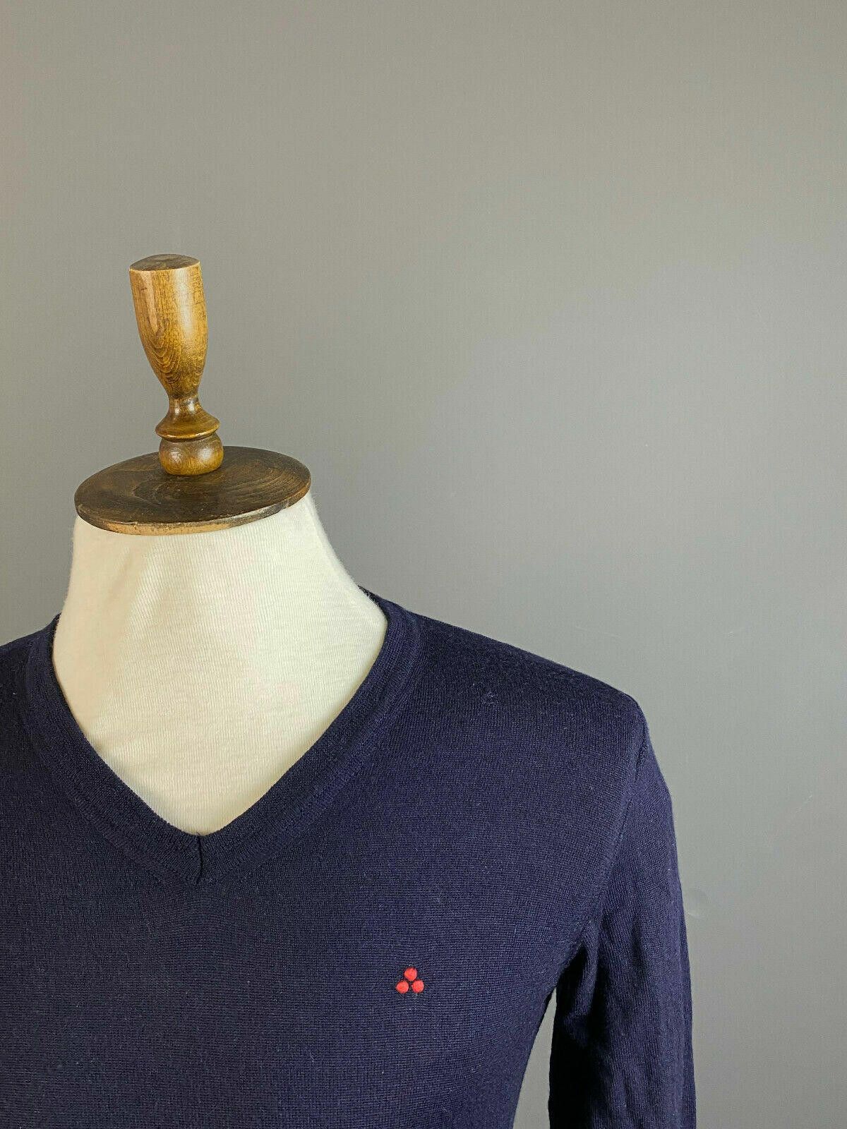 Peuterey Men Peuterey Blue Wool Blend V-Neck Sweater Size S Size US S / EU 44-46 / 1 - 4 Thumbnail