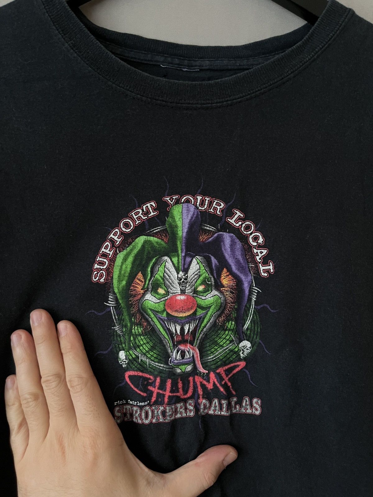 34 Heritage Strokers Dallas Support Your Local Chump Biker Jester Tee Size US XL / EU 56 / 4 - 3 Thumbnail