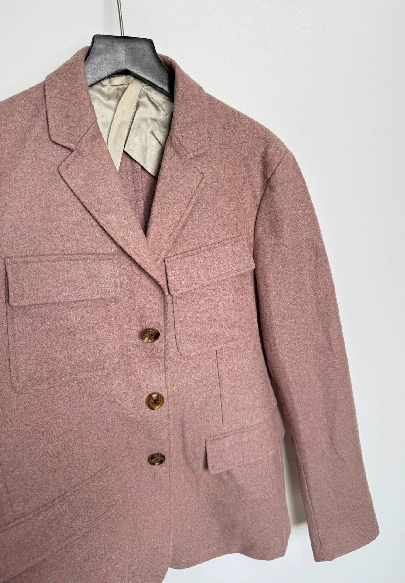 Gucci Gucci Purple Pink Wool Cashmere 4-Pocket Blazer 46 Size 46R - 4 Thumbnail