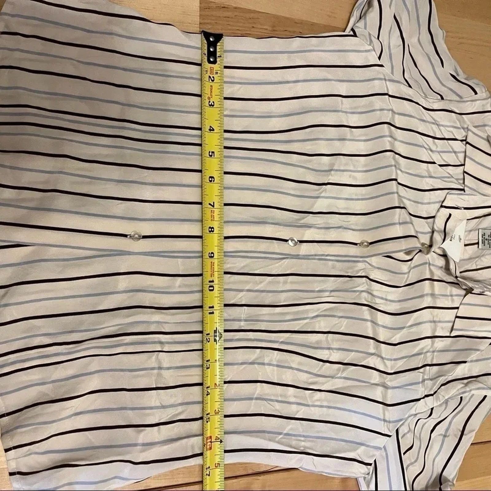 Other Andrea Viccaro NWT Women Small 100% Silk Button Front Shirt Size S / US 4 / IT 40 - 8 Thumbnail