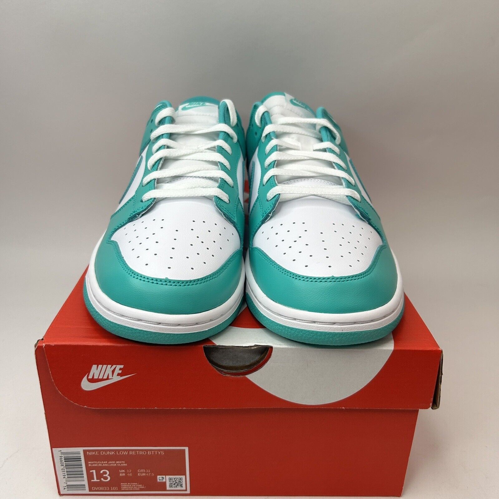 Nike Nike Dunk Low Retro BTTYS “White Clear Jade” 2023 Size US 13 / EU 46 - 2 Thumbnail
