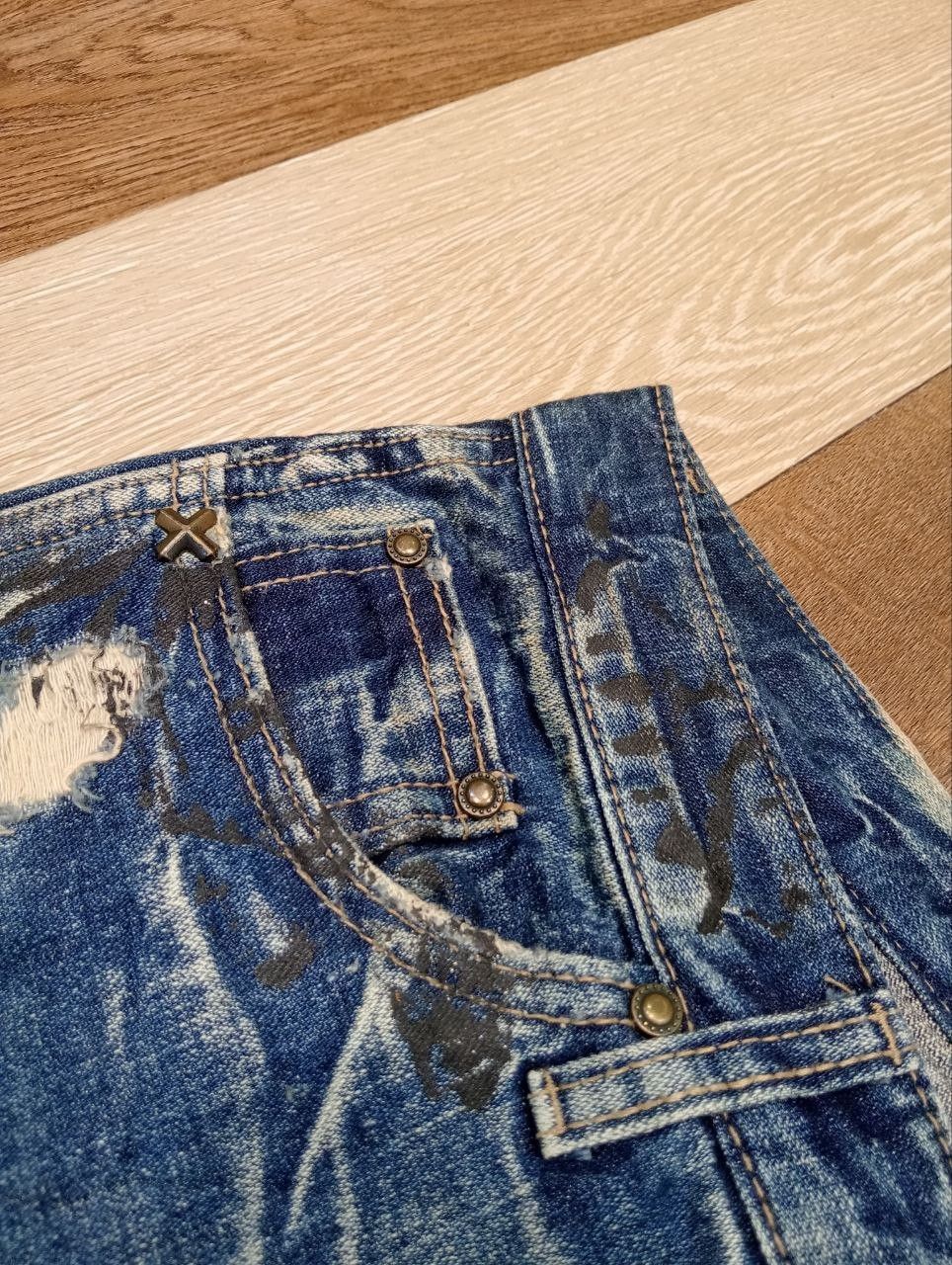 GOSTAR DE FUGA FUGA BLUE DISTRESSED FLARED DENIM PANTS Size US 30 / EU 46 - 8 Thumbnail